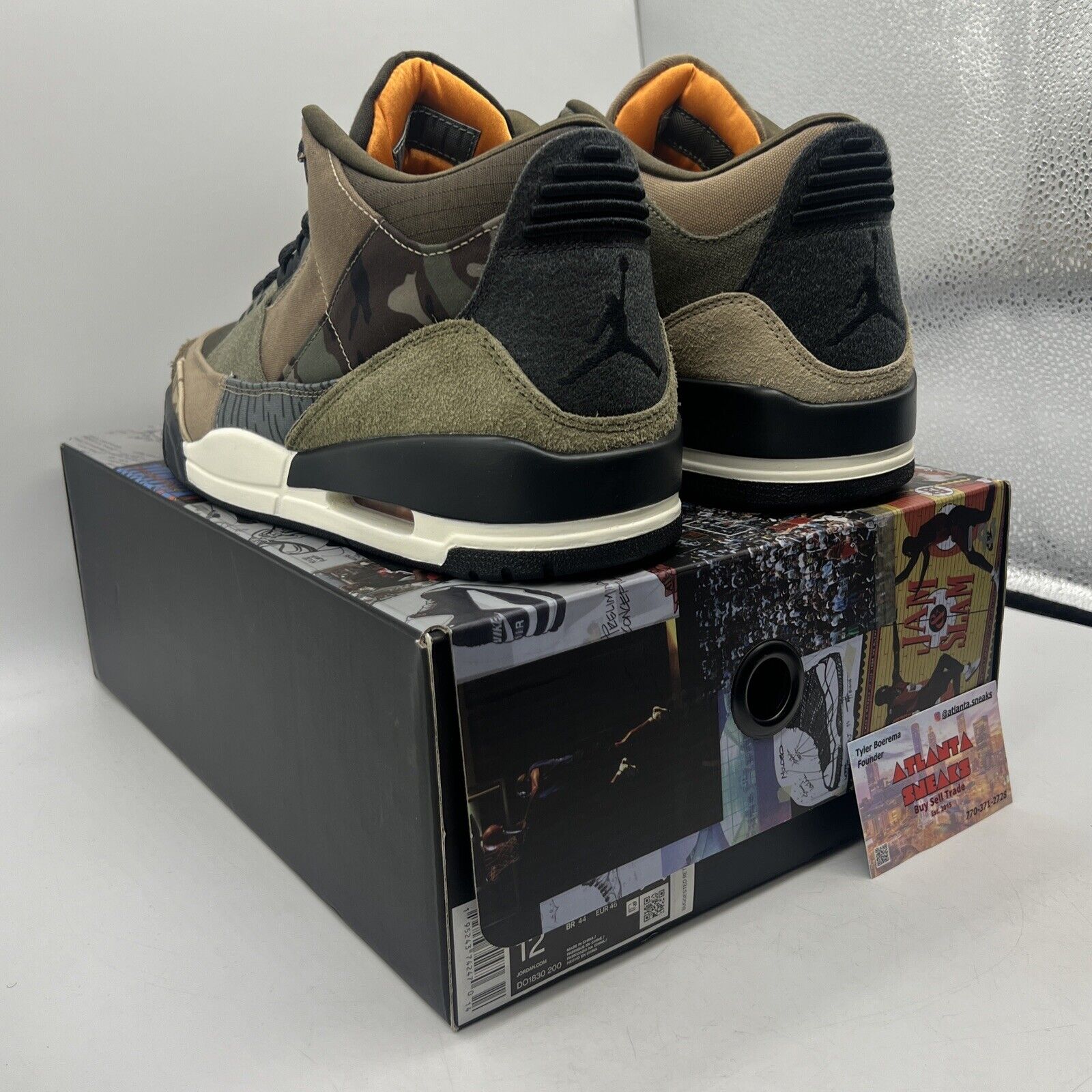 Size 12 - Jordan 3 Retro Patchwork 2021 Green Black White Tan (DO1830-200)