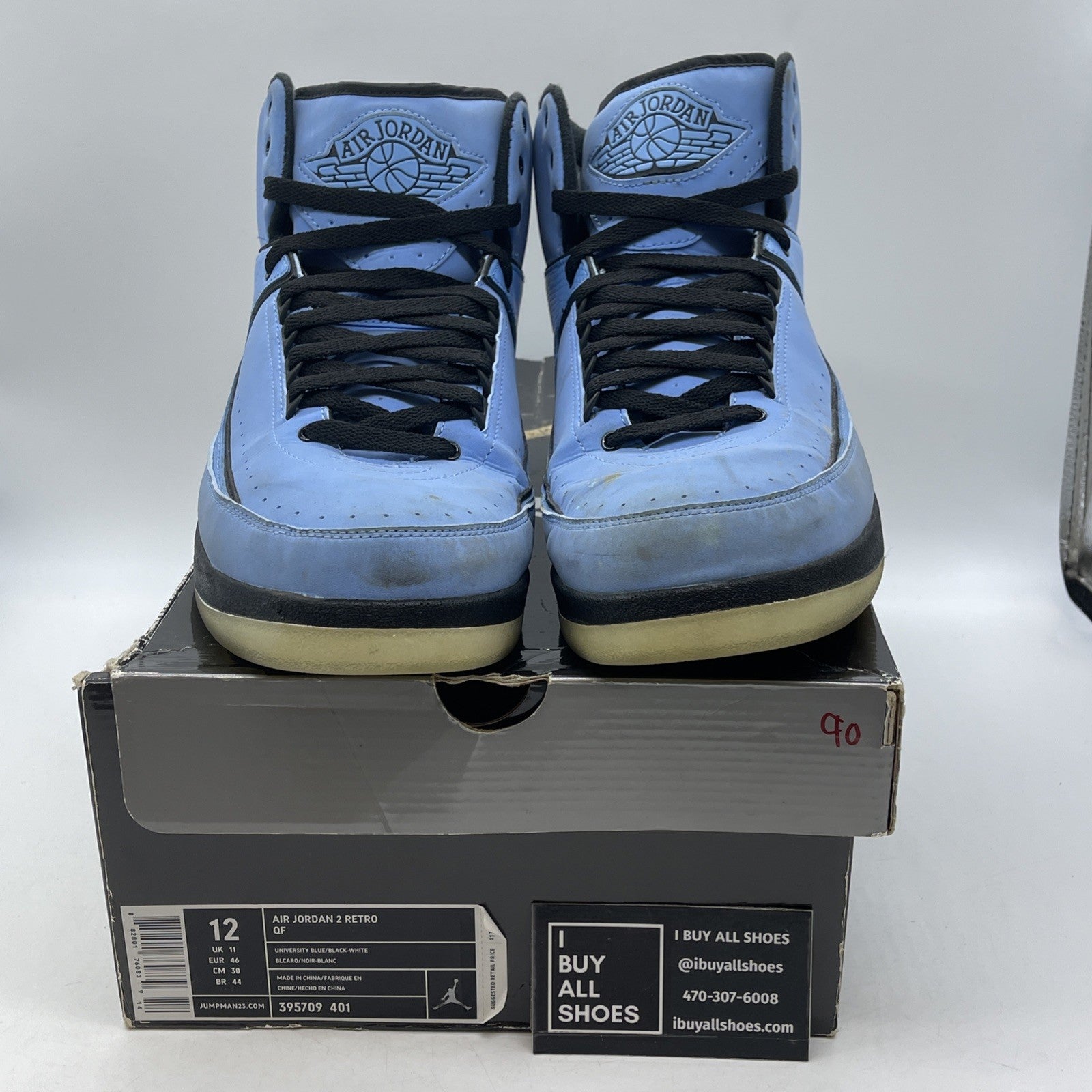 Size 12 - Air Jordan 2 Retro QF University Blue (395709-401)