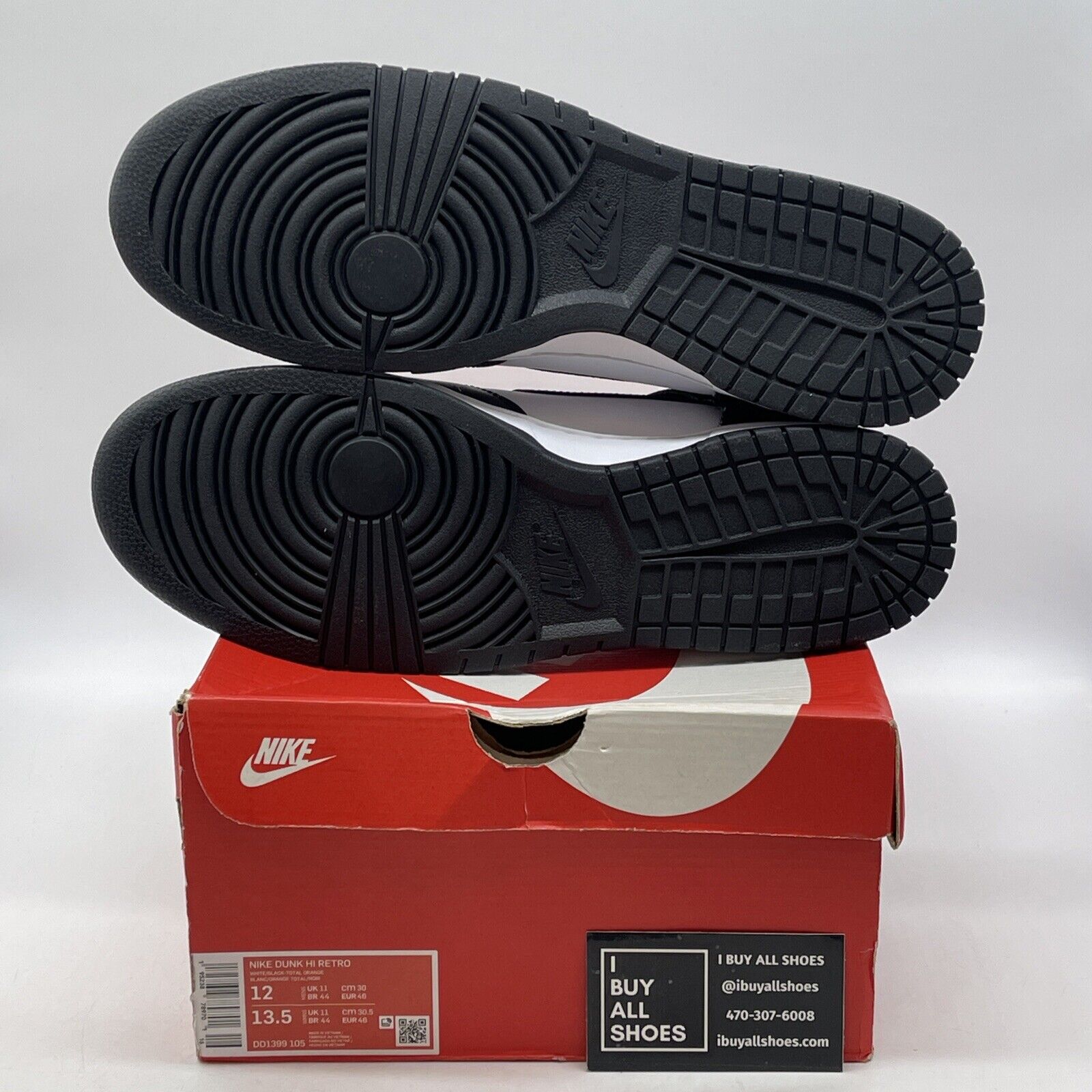 Size 12 - Nike Dunk High Black White Leather (DD1399-105)