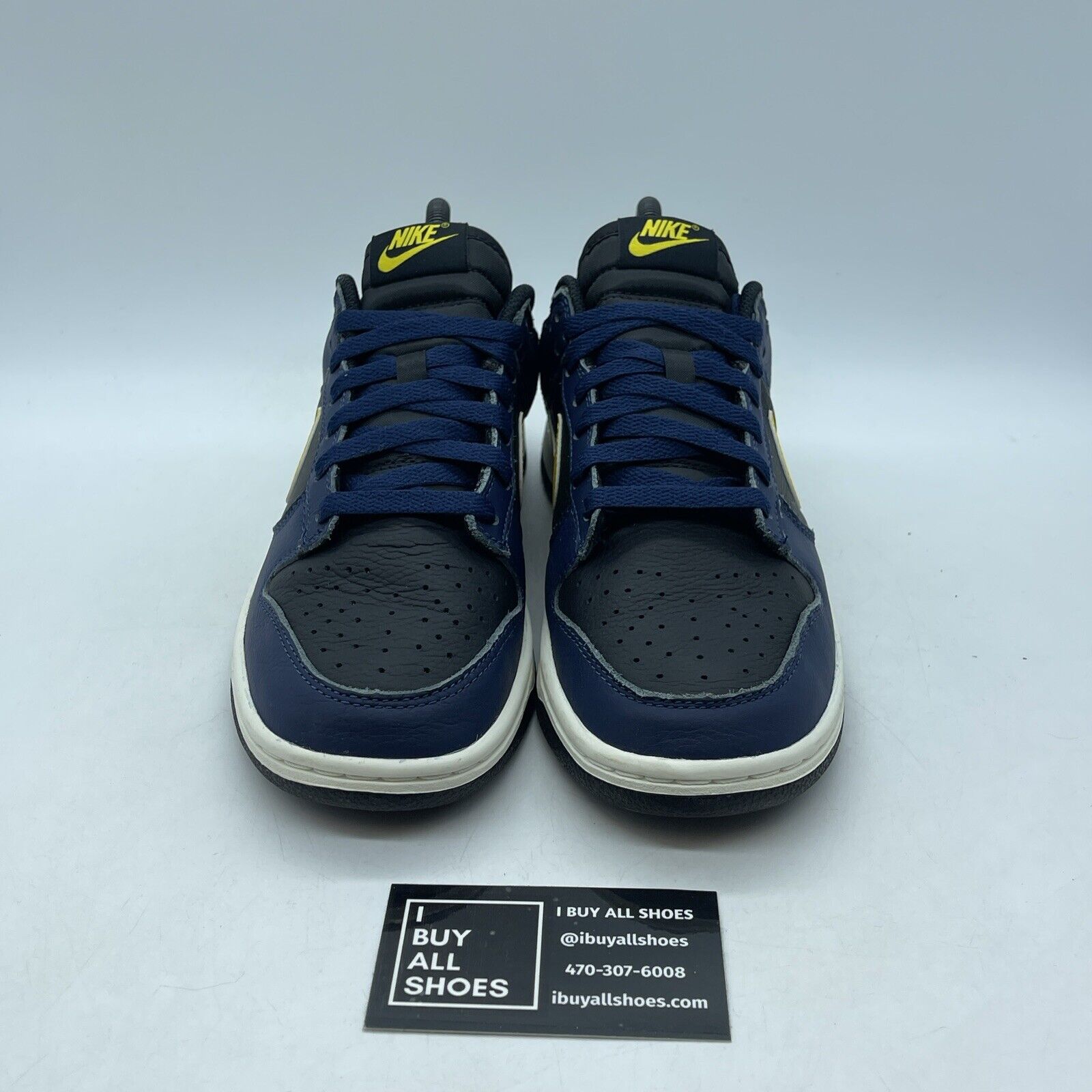 Size 7 - Nike Dunk Low Vintage Michigan Yellow Blue Leather (FZ4014-010)