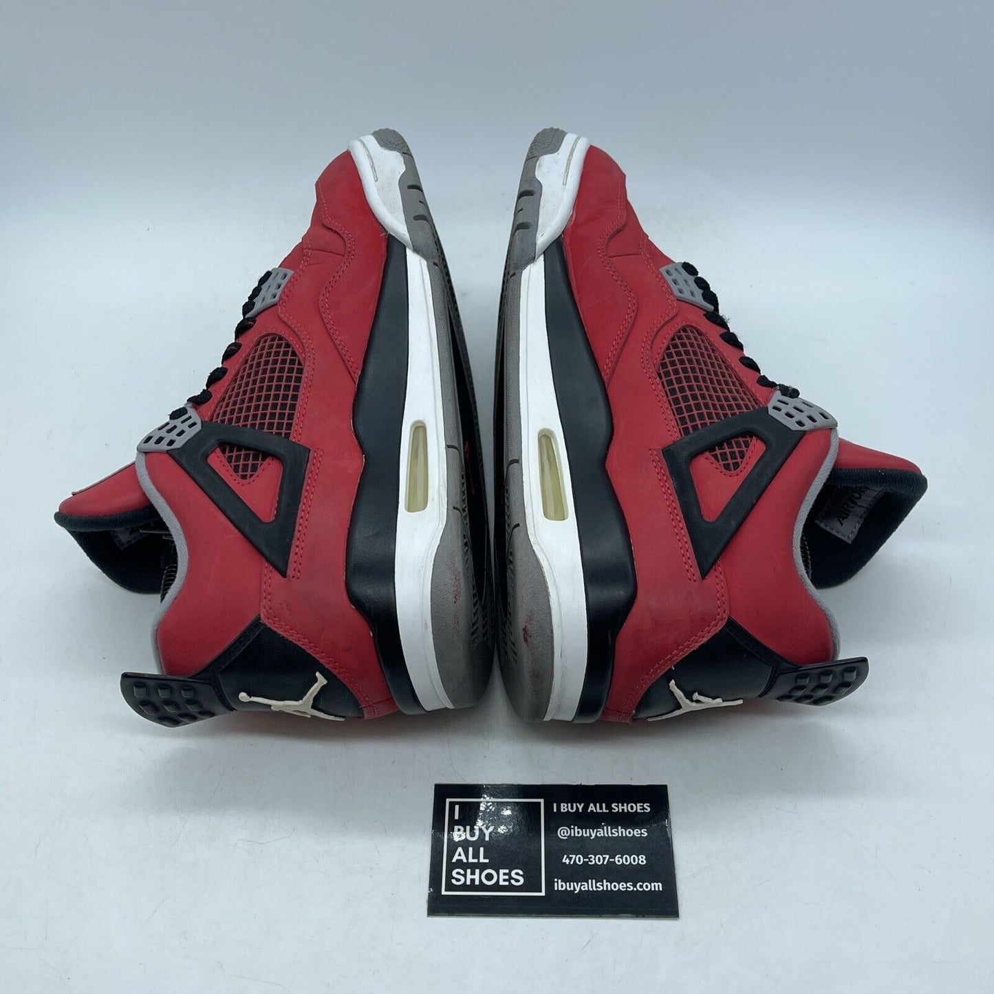 Size 8.5 - Jordan 4 Retro Toro Bravo 2013 Red Black White Leather (308497-603)