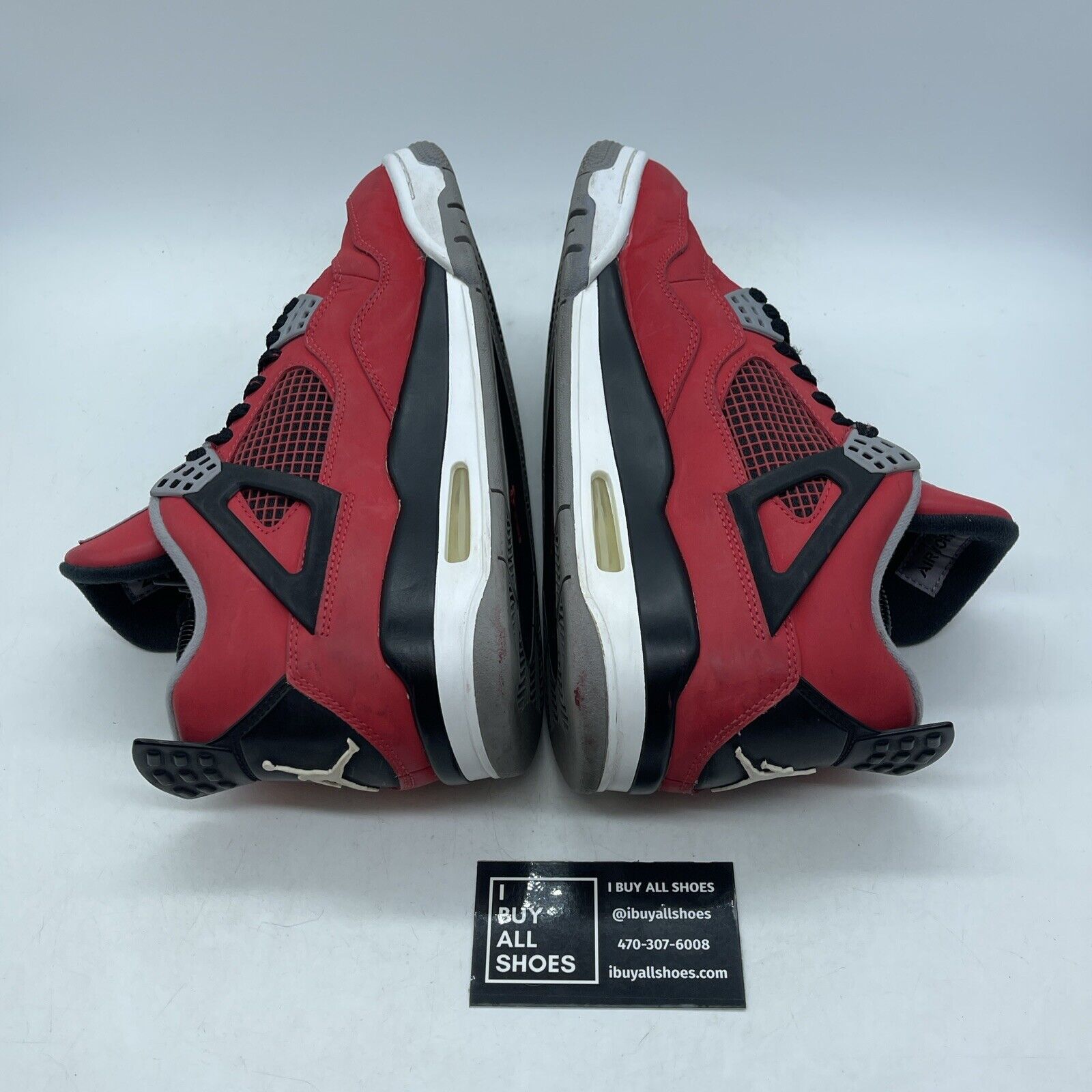 Size 8.5 - Jordan 4 Retro Toro Bravo 2013 Red Black White Leather (308497-603)
