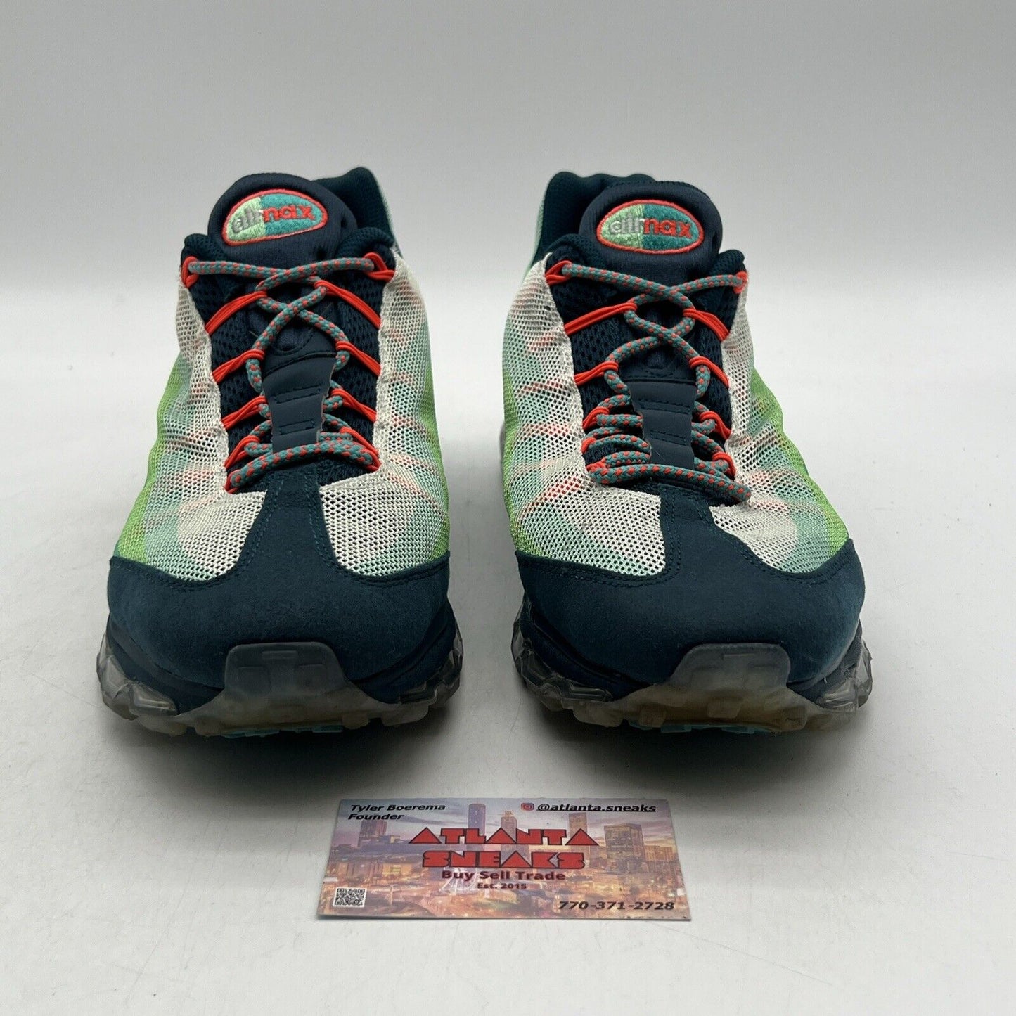 Size 11 - Nike Air Max 95 Dynamic Flywire Multicolor Green Suede (554715-383)