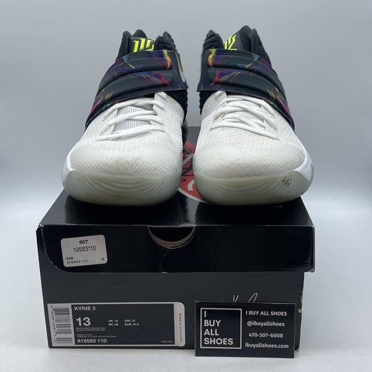 Size 13 - Nike Kyrie 2 Parade White Black Yellow Suede Leather (819583-110)