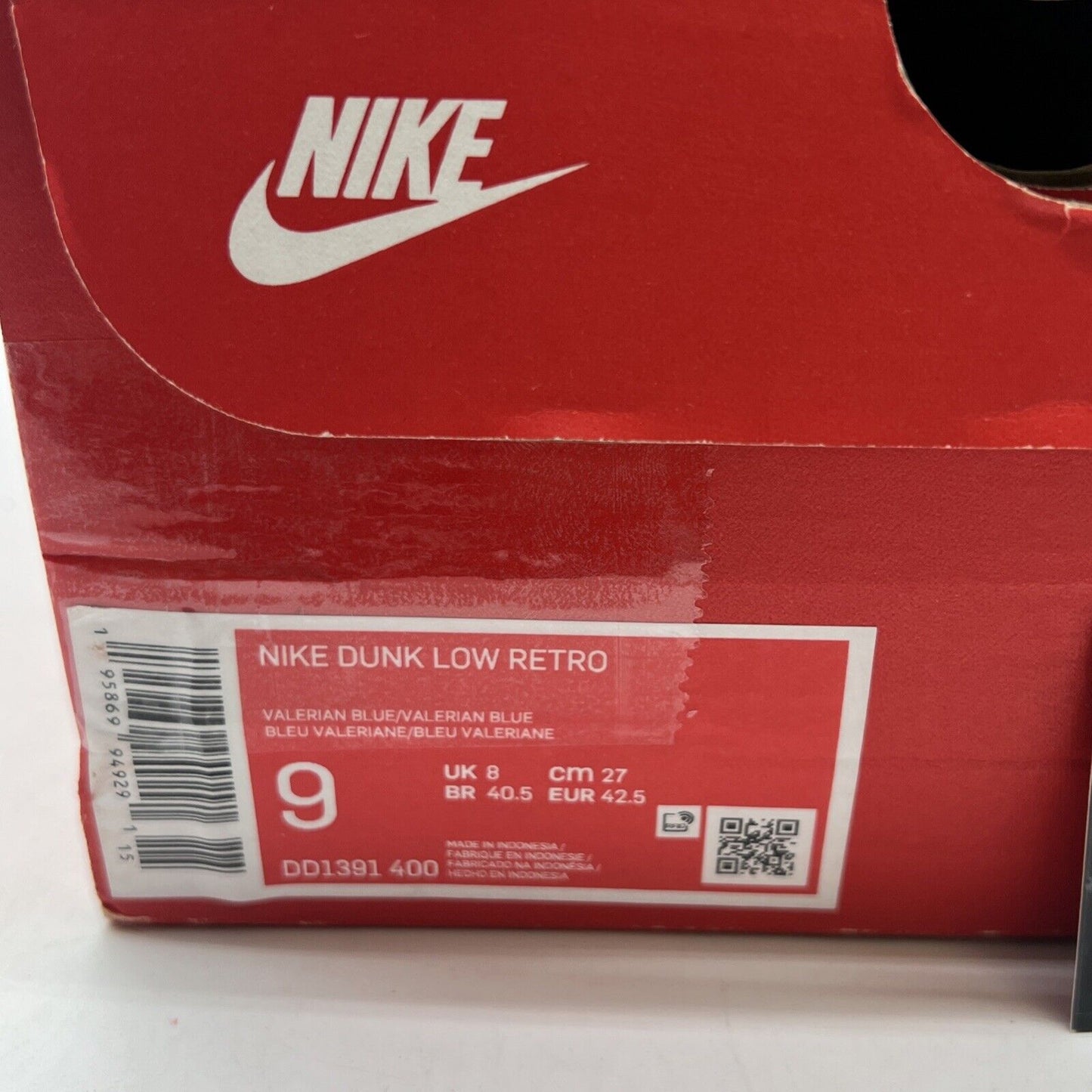 Size 9 - Nike Dunk Low Velarian Blue/White (DD1391-400)