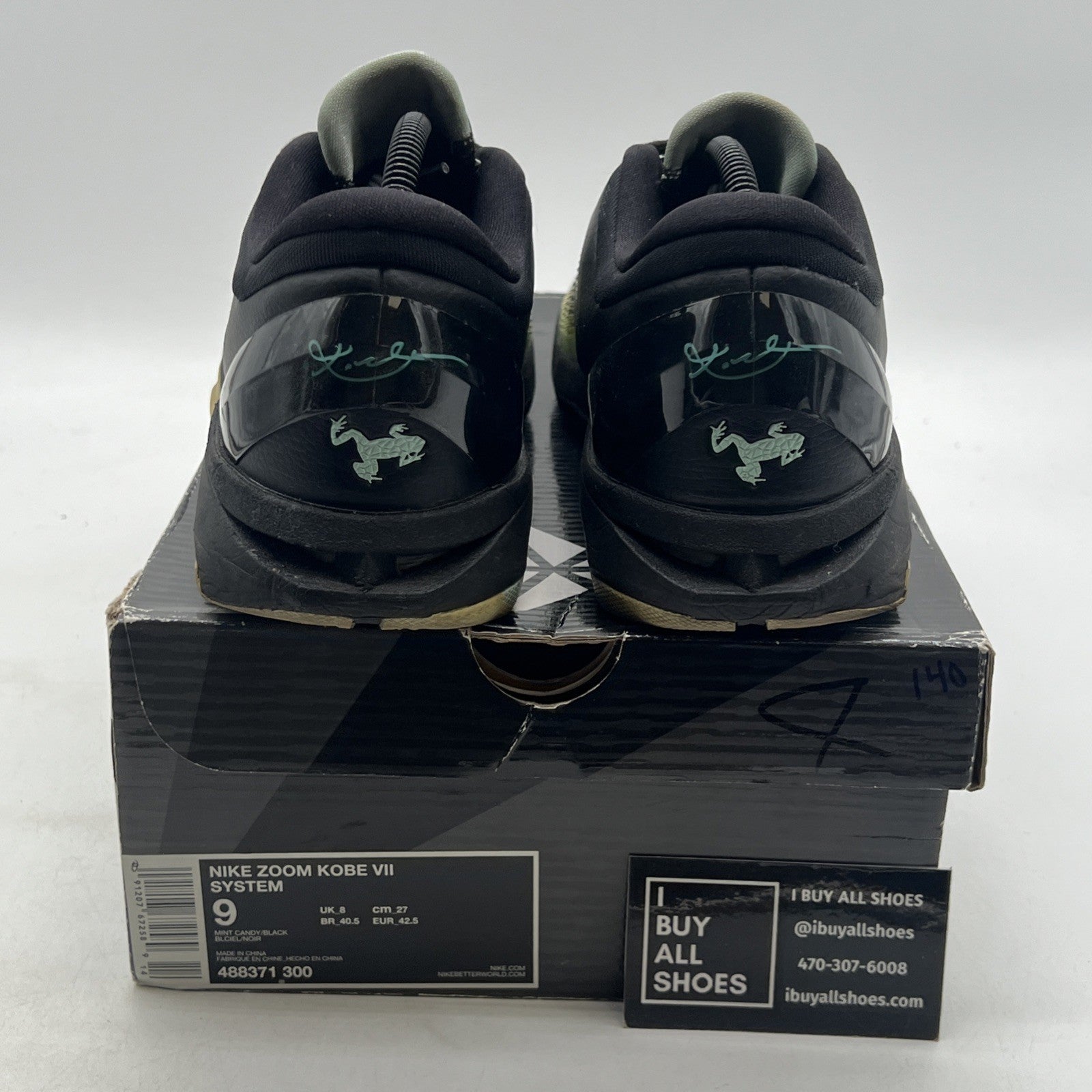 Size 9 - Nike Zoom Kobe 7 System Mint Poison Dart Frog (488371-300)