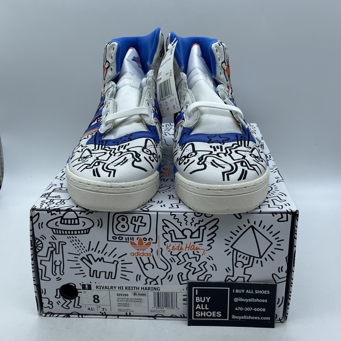 Size 8 - Adidas Keith Haring x Rivalry High Pop Art (EE9296)