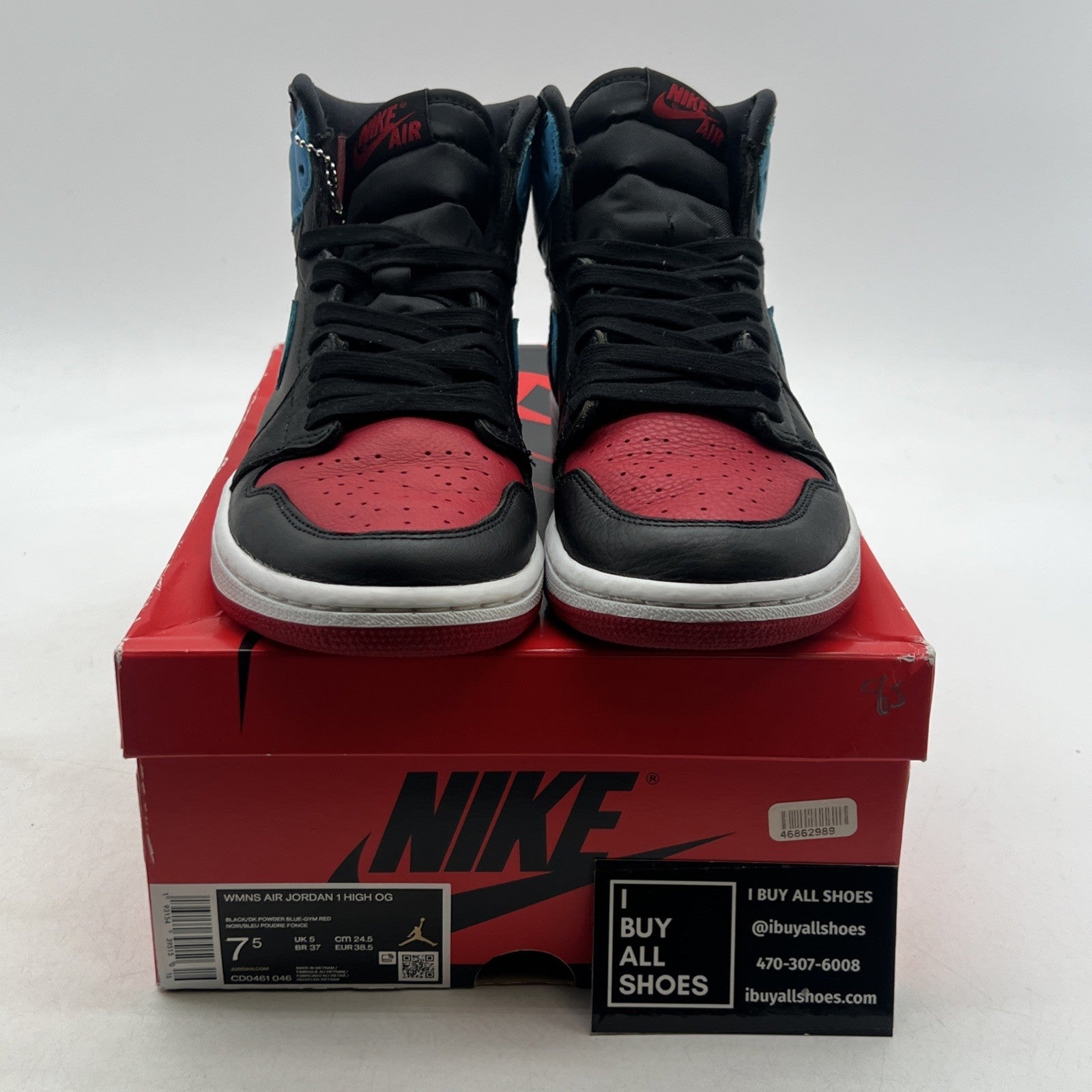 Size 7.5 - Air Jordan 1 High OG UNC To Chicago 2020 (CD0461-046)