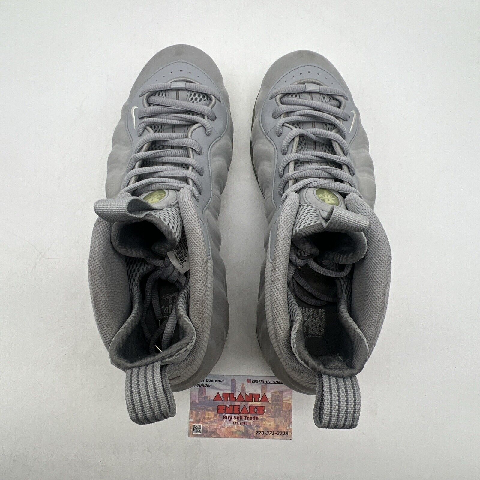 Size 9.5 - Nike Air Foamposite One PRM Wolf Grey Suede (575420-007)