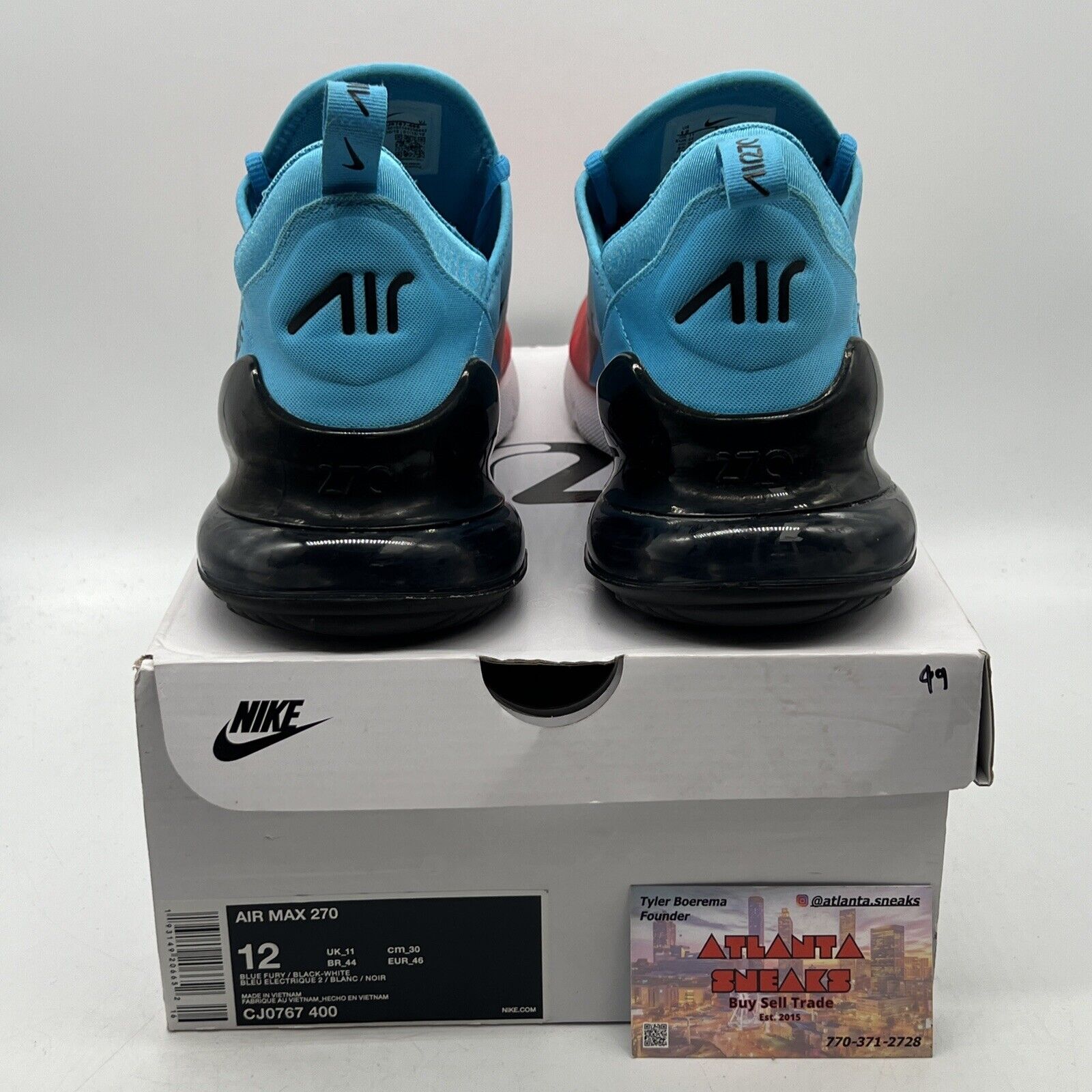 Size 12 - Nike Air Max 270 Firecracker Blue Red (CJ0767-400)