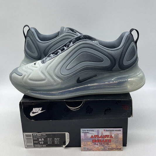 Size 8.5 - Nike Air Max 720 Cool Grey Black Suede Leather (AO2924-002)