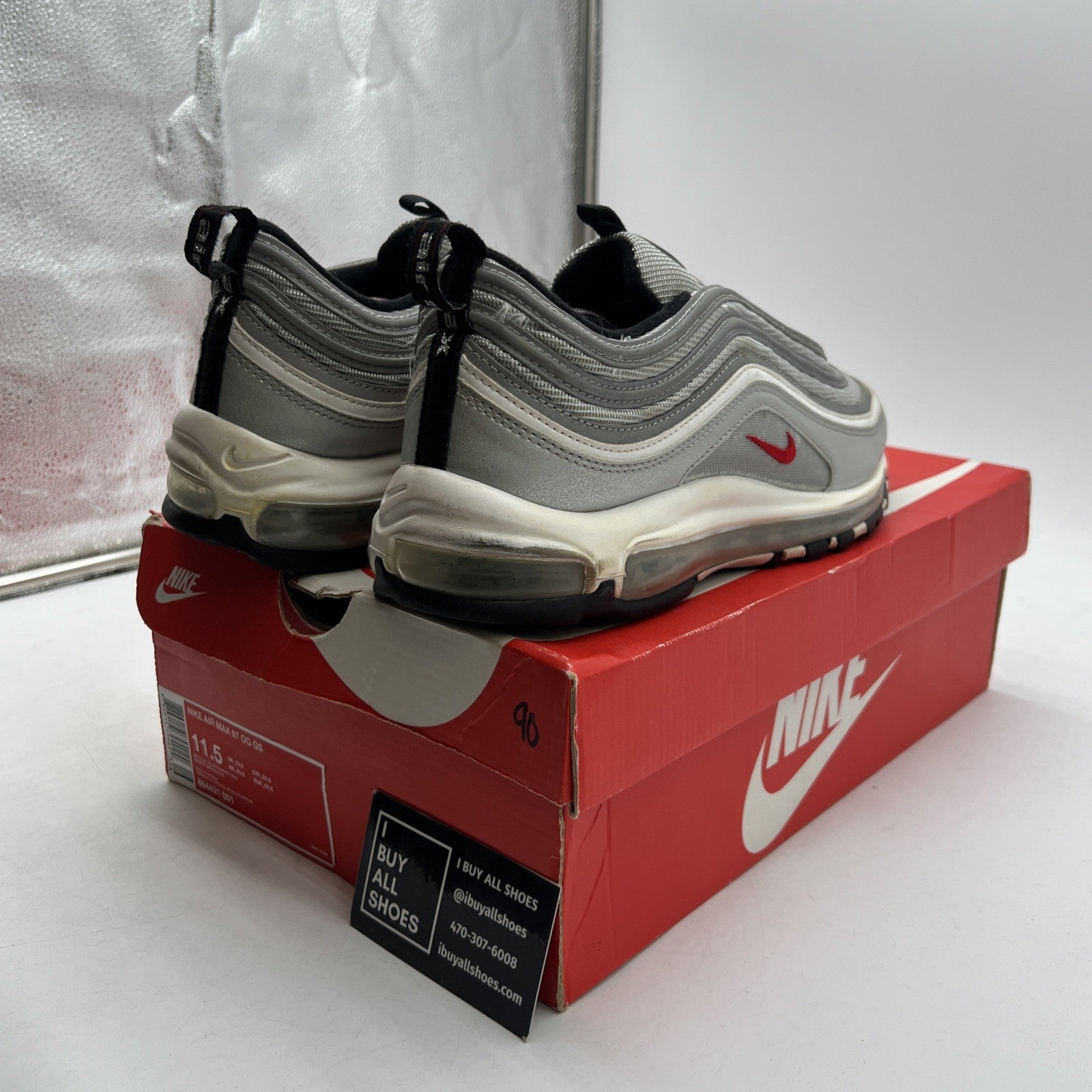 Size 11.5 - Nike Air Max 97 OG QS 2017 Silver Bullet (884421-001)