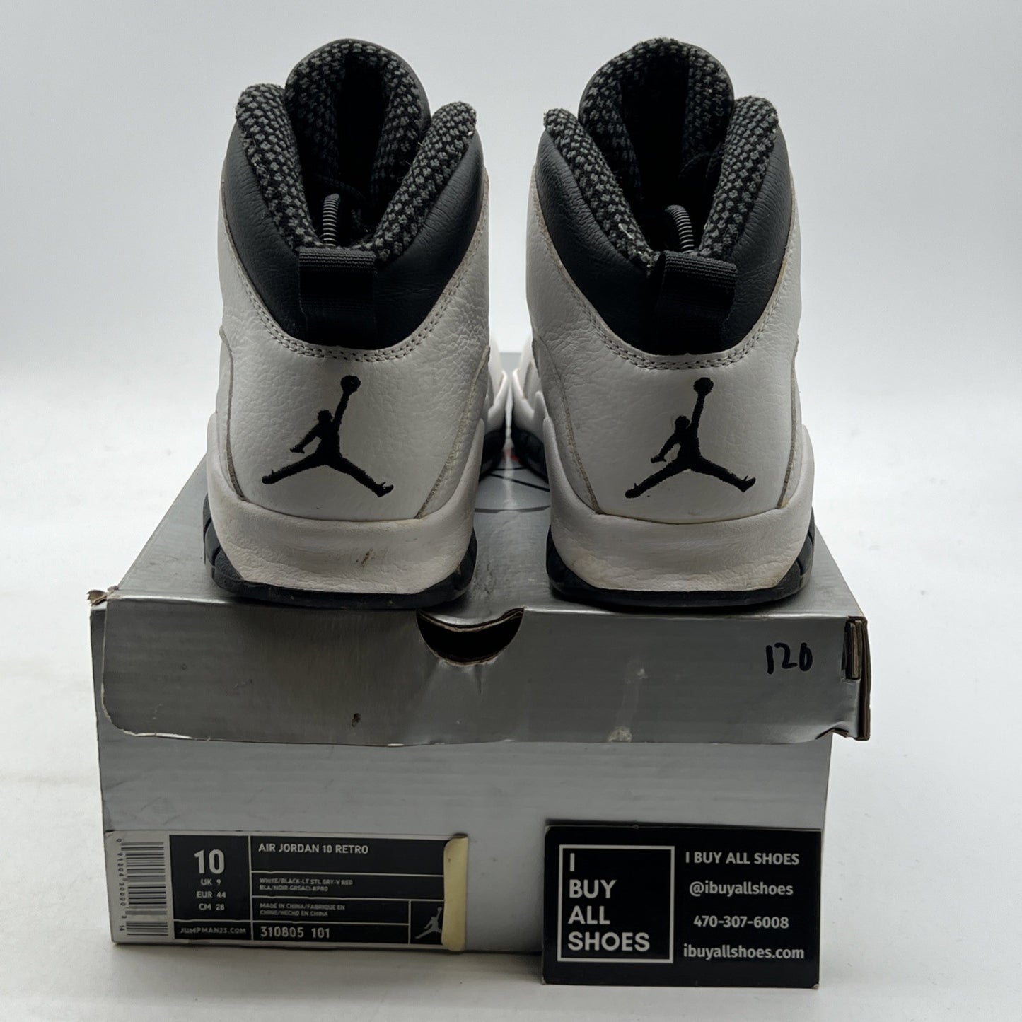 Size 10 - Air Jordan 10 Retro 2005 Steel (310805-101)