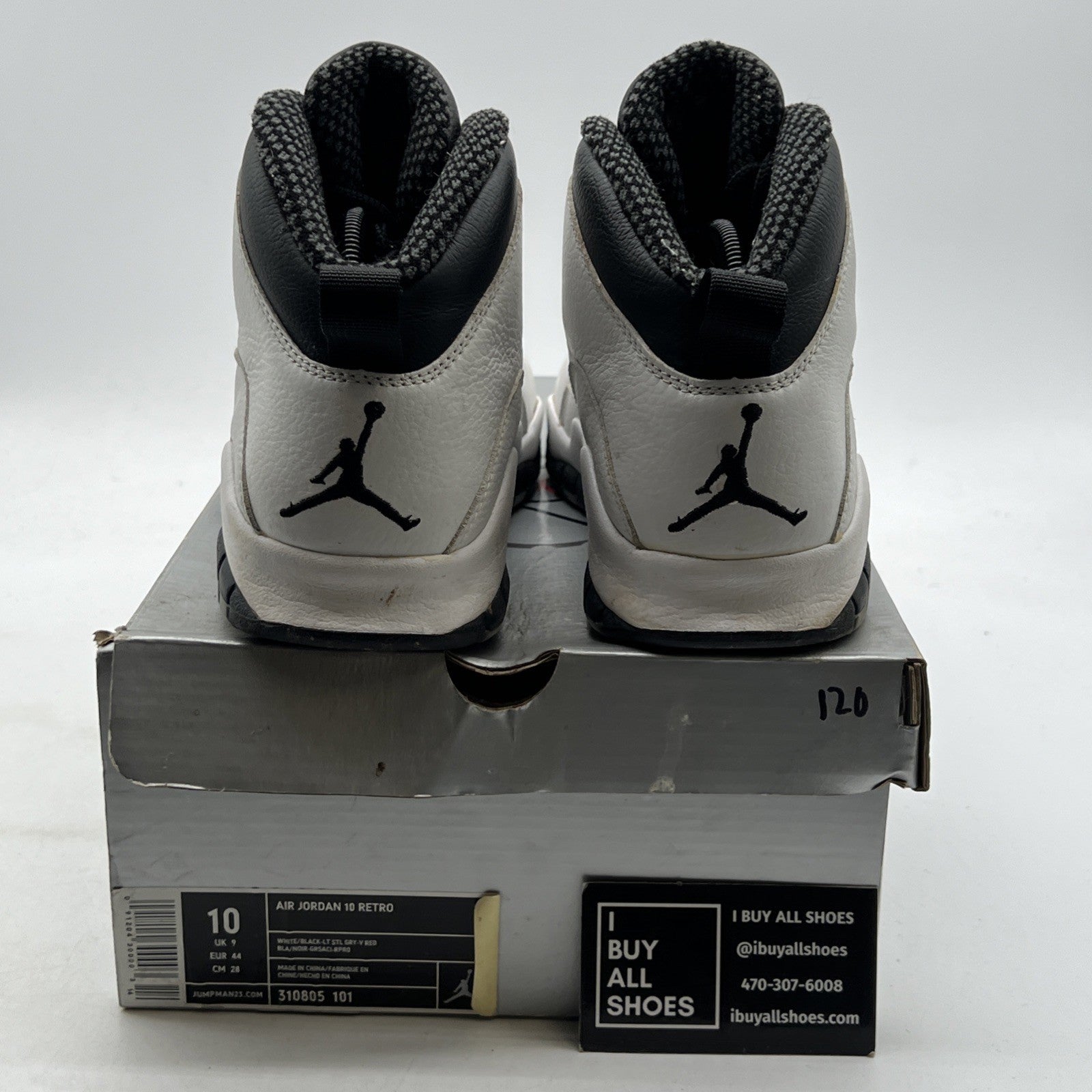 Size 10 - Air Jordan 10 Retro 2005 Steel (310805-101)