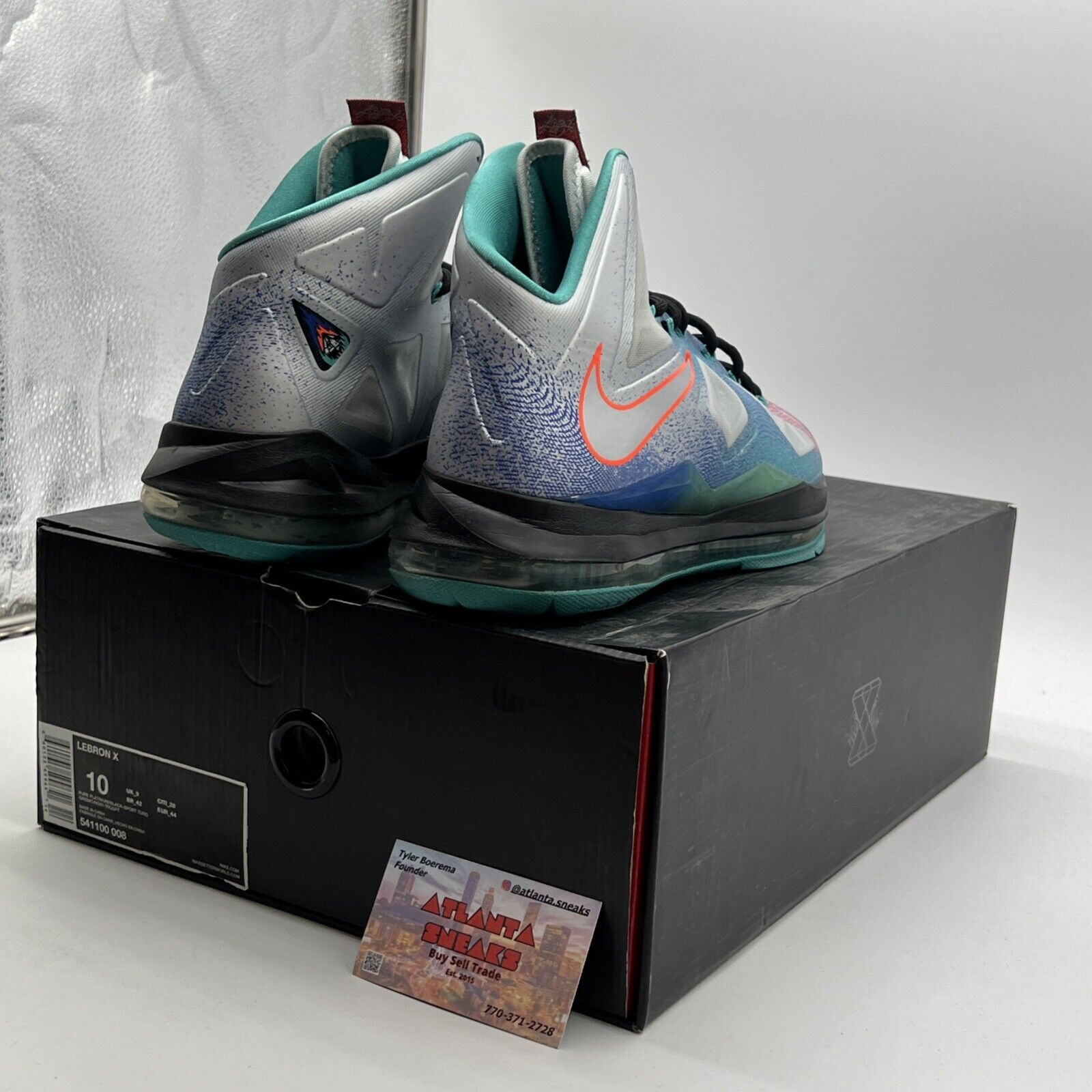 Size 10 - Nike LeBron 10 Pure Platinum (541100-008
