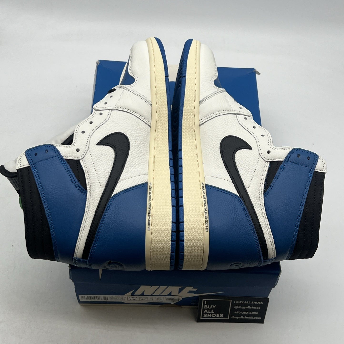 Size 12 - Air Jordan 1 Retro x Fragment Design x Travis Scott High Blue