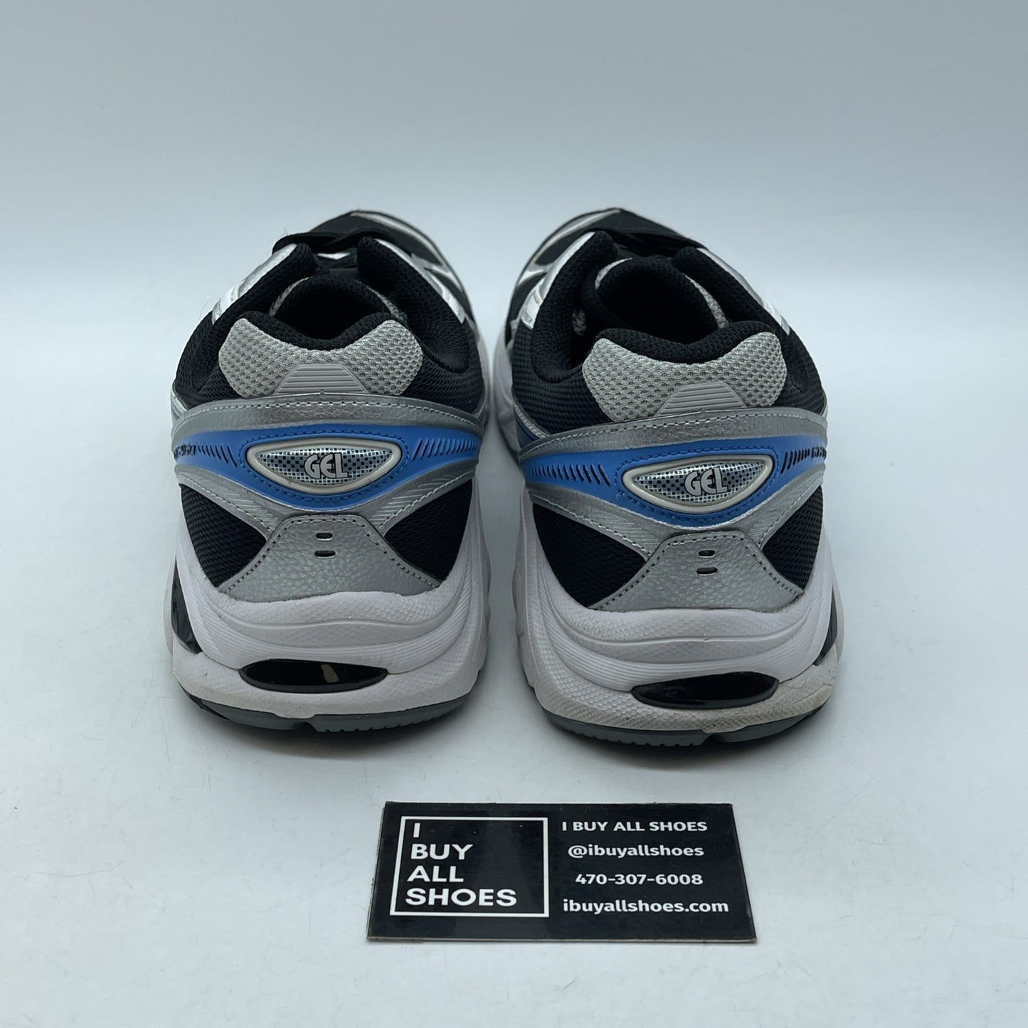 Size 9 -Asics Gt-2160 Black Pure Silver Bright Blue Suede Leather (1203A320-004)