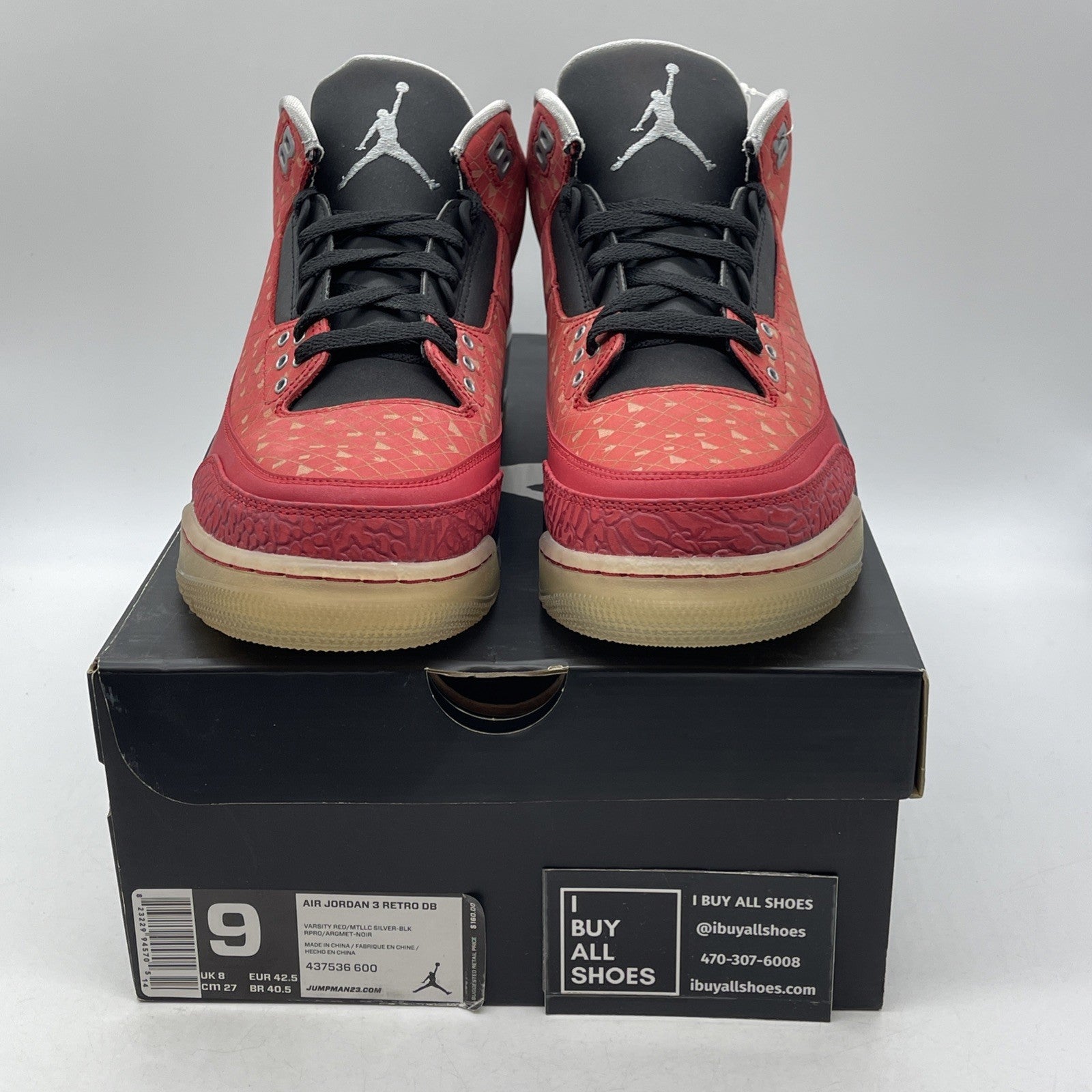 Size 9 - Air Jordan 3 Retro 2013 Doernbecher (437536-600)