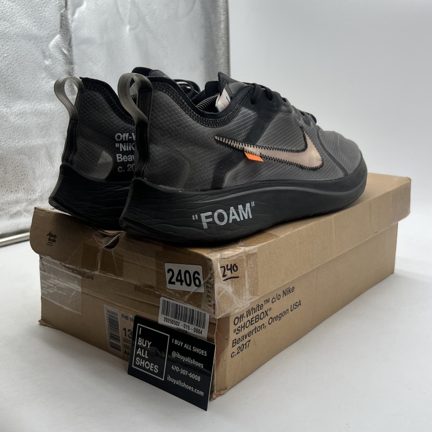 Size 13 - Nike Off-White x Zoom Fly SP Black (AJ4588-001)