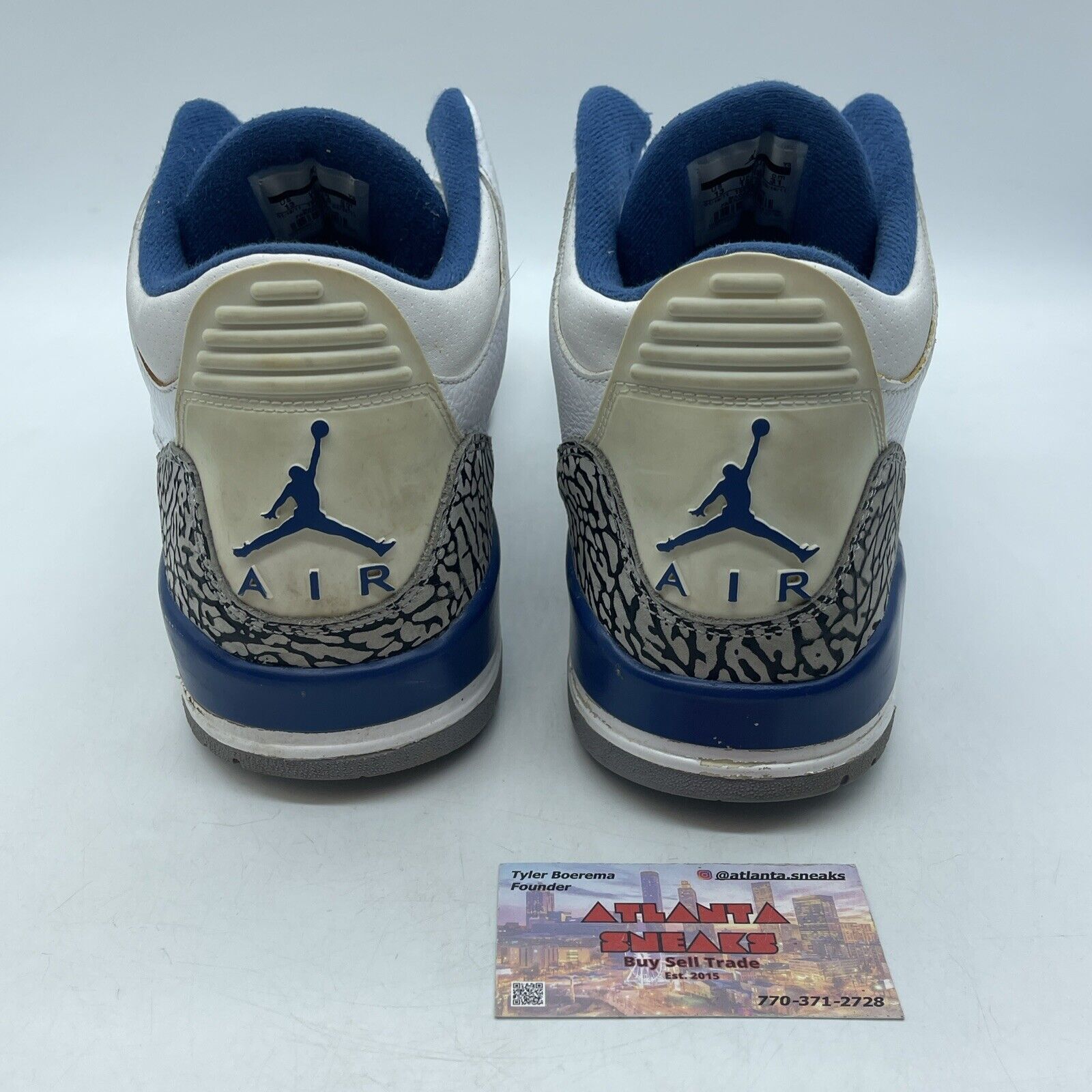 Size 13 - Air Jordan 3 Retro 2011 True Blue Grey White Red Blue (136064-104)