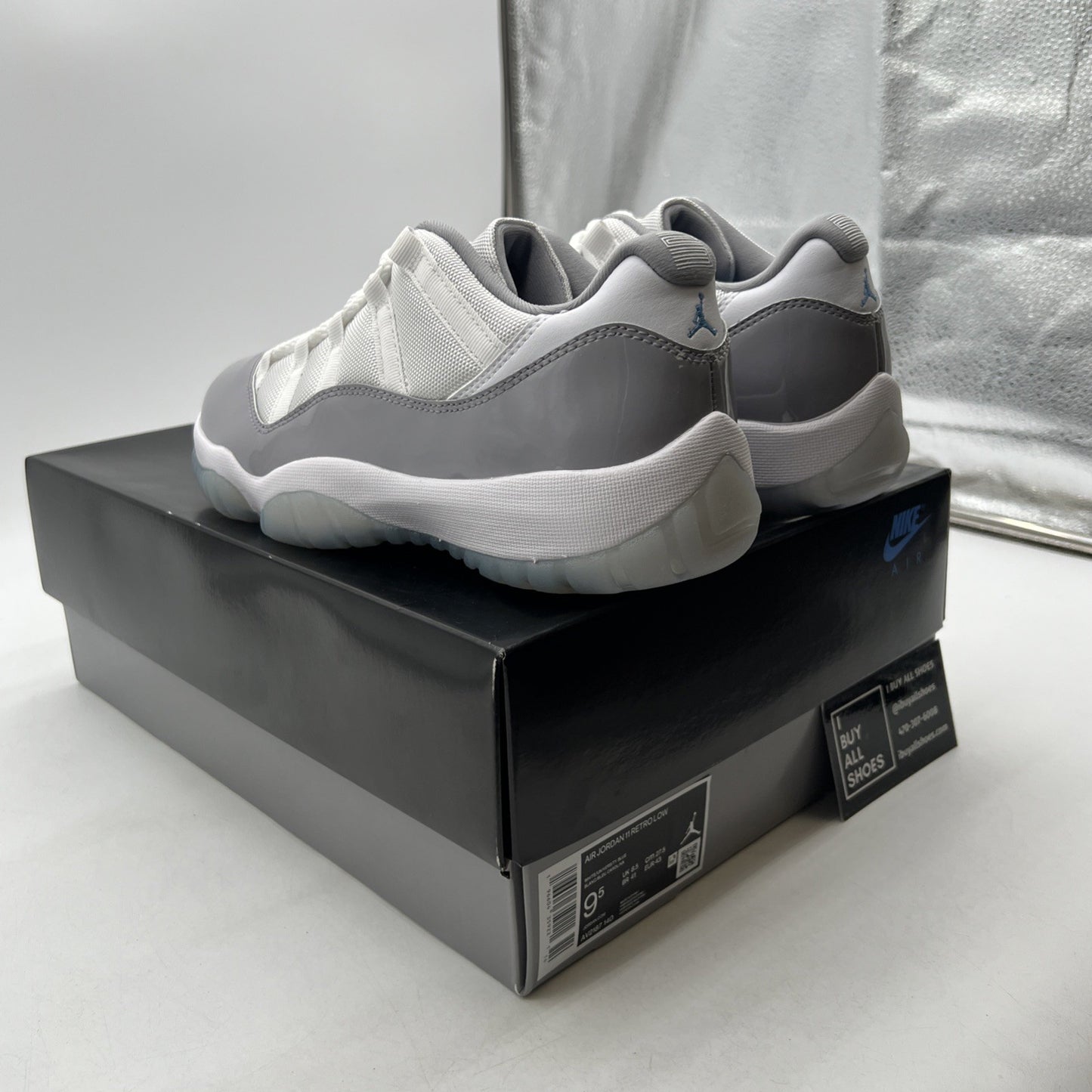 Size 9.5 - Air Jordan 11 Retro Low Cement Grey (AV2187-140)