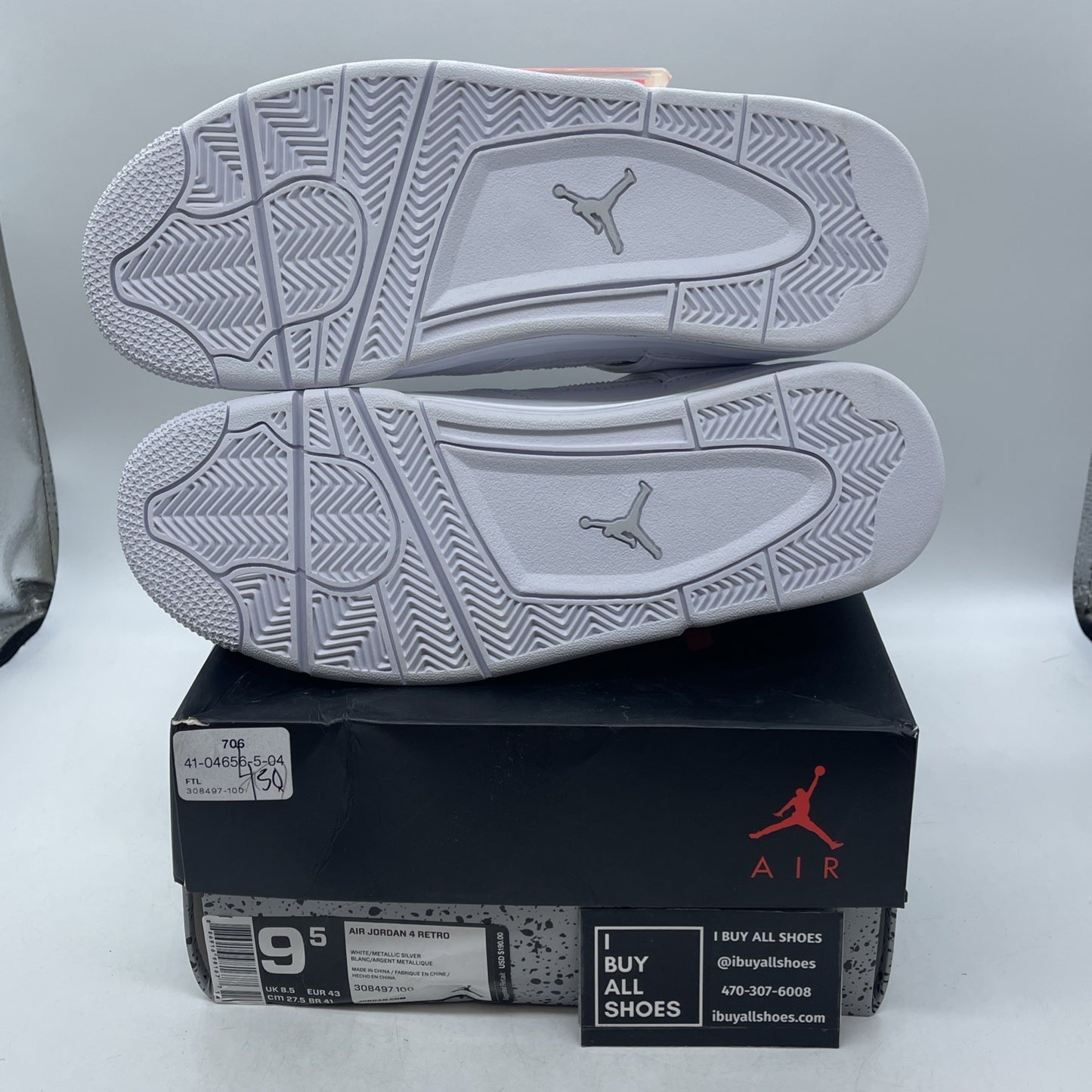 Size 9.5 - Air Jordan 4 Retro Mid Pure Money (308497-100)