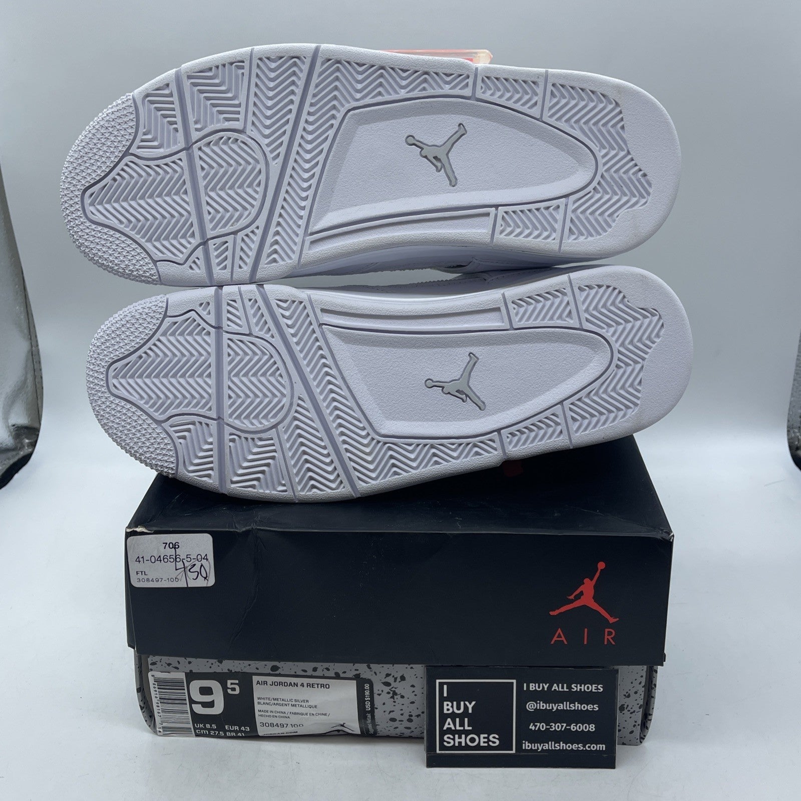 Size 9.5 - Air Jordan 4 Retro Mid Pure Money (308497-100)