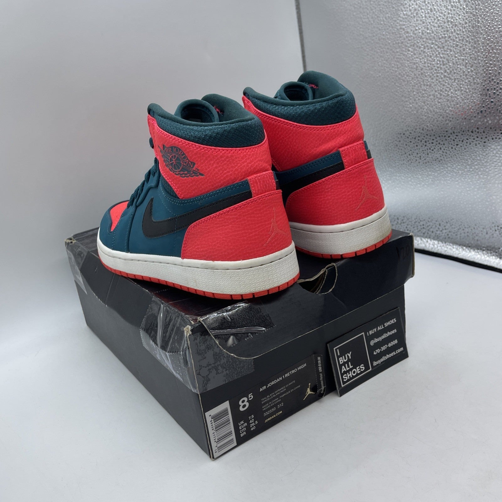 Size 8.5 - Air Jordan 1 Retro High Russell Westbrook Blue Suede (332550-312)