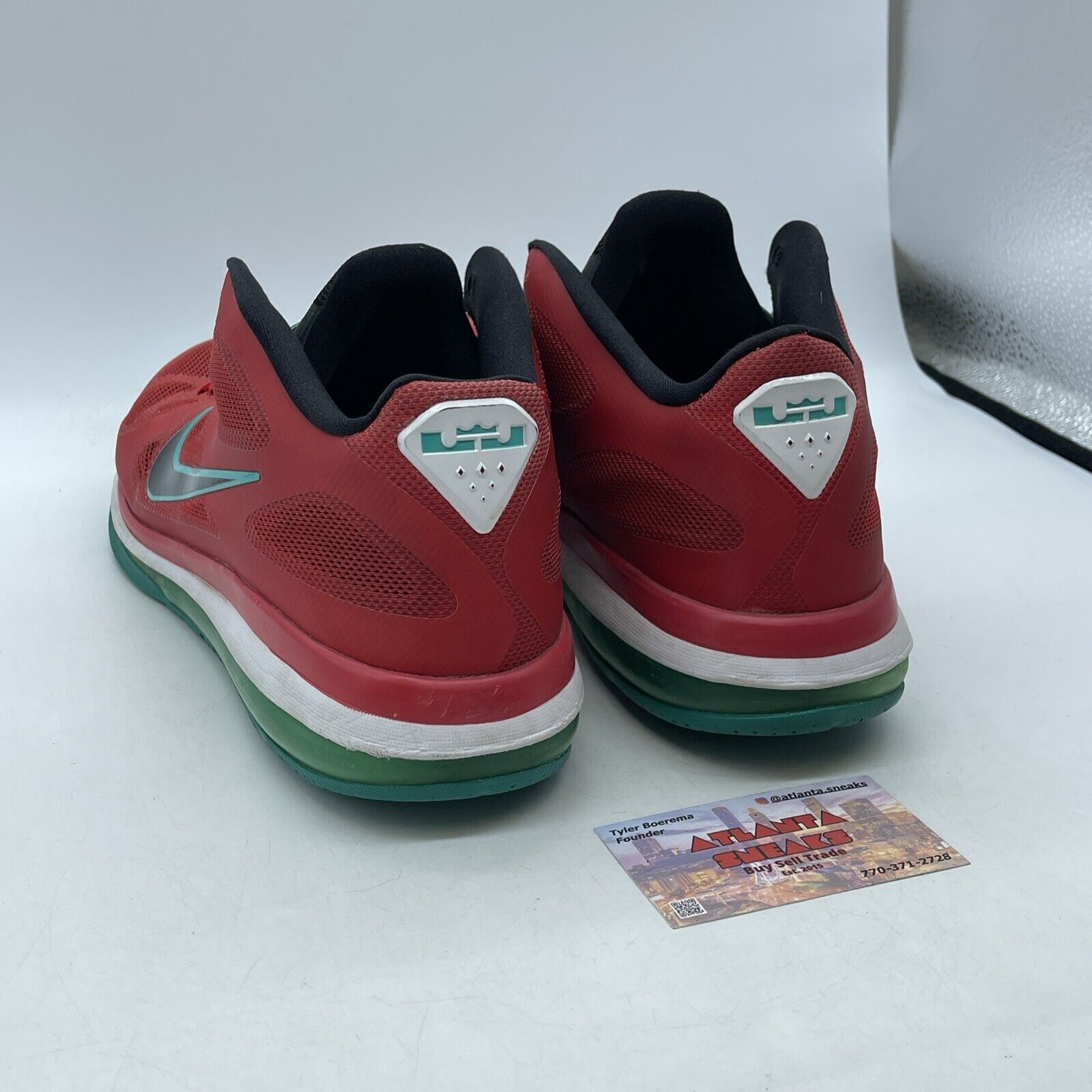 Size 11.5 - Nike LeBron 9 Low Liverpool Red White Blue Suede Leather 510811-601