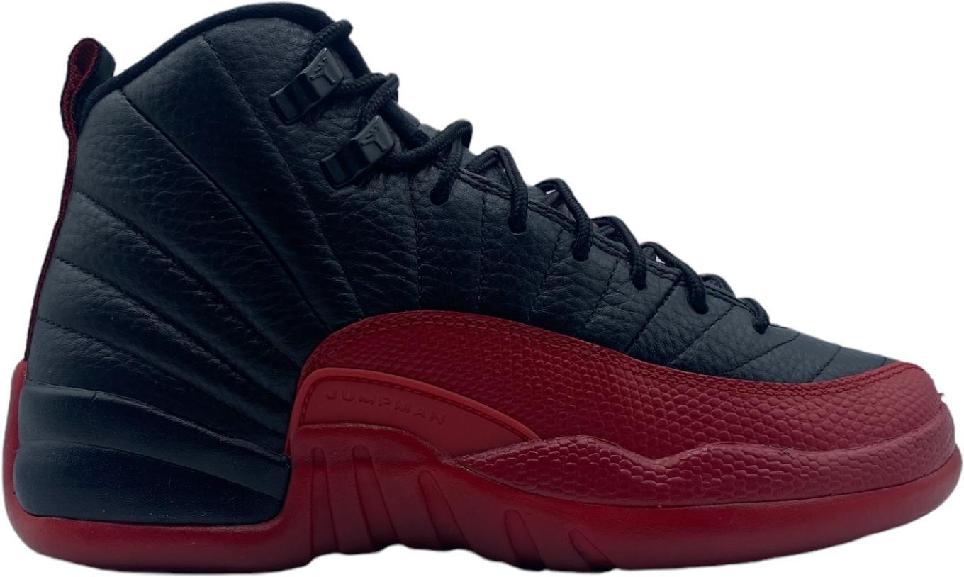 Size 7Y - Air Jordan 12 Black/Varsity Red 2016 Leather (153265-002)