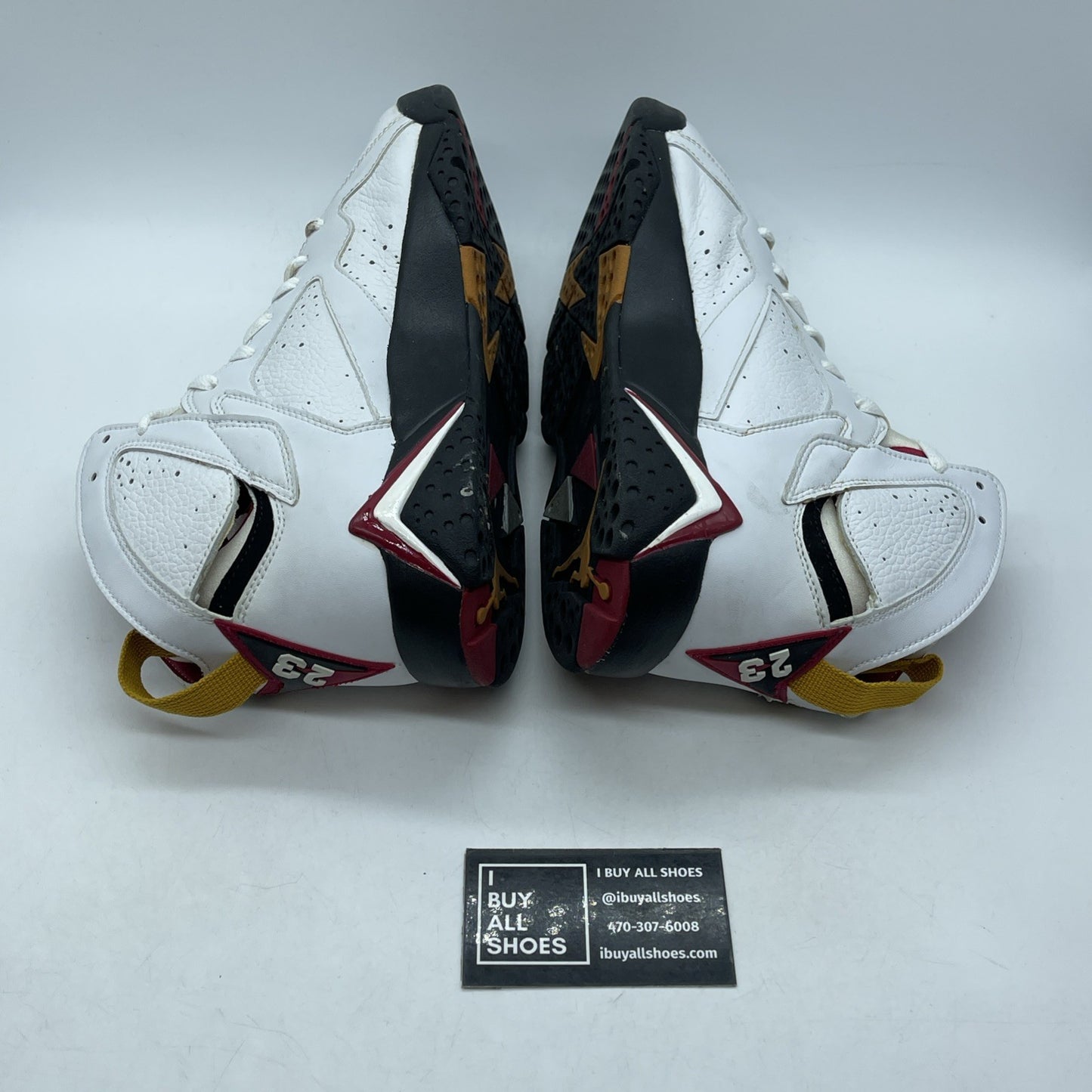 Size 9 - Air Jordan 7 Retro 2006 Cardinal White Black Leather (304775-101)