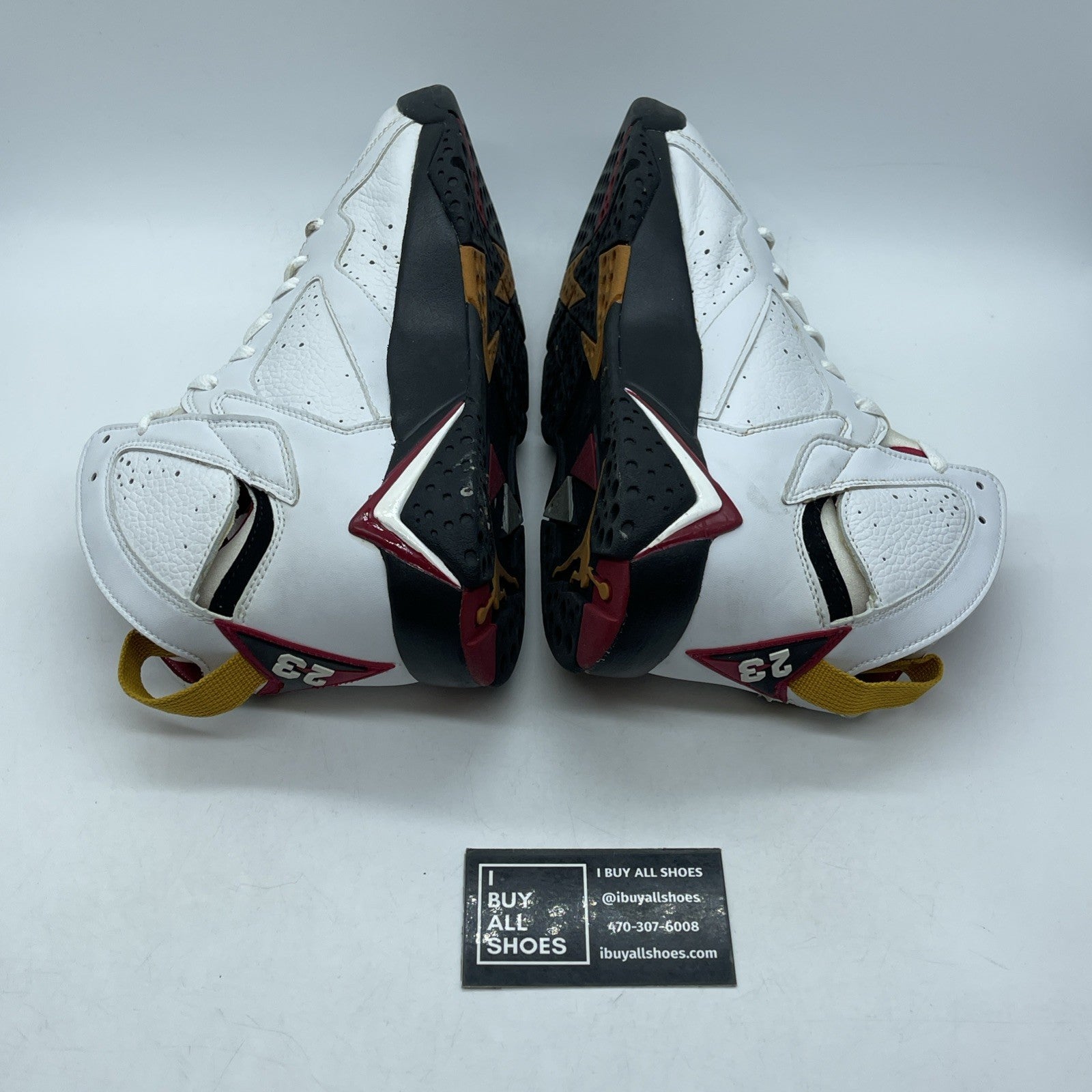 Size 9 - Air Jordan 7 Retro 2006 Cardinal White Black Leather (304775-101)