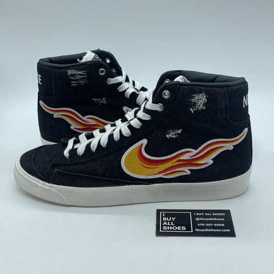 Size 9 - Nike Blazer '77 Mid Cleveland Rocks Black White Suede (DQ7635-001)