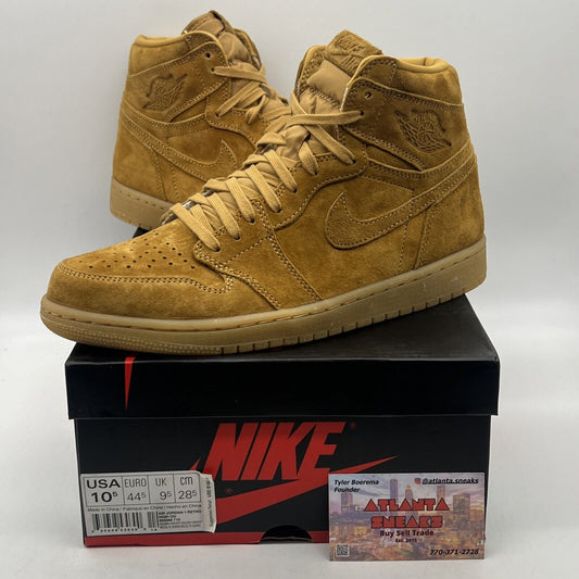 Size 10.5 - Air Jordan 1 Retro OG High Wheat Suede (555088-710)