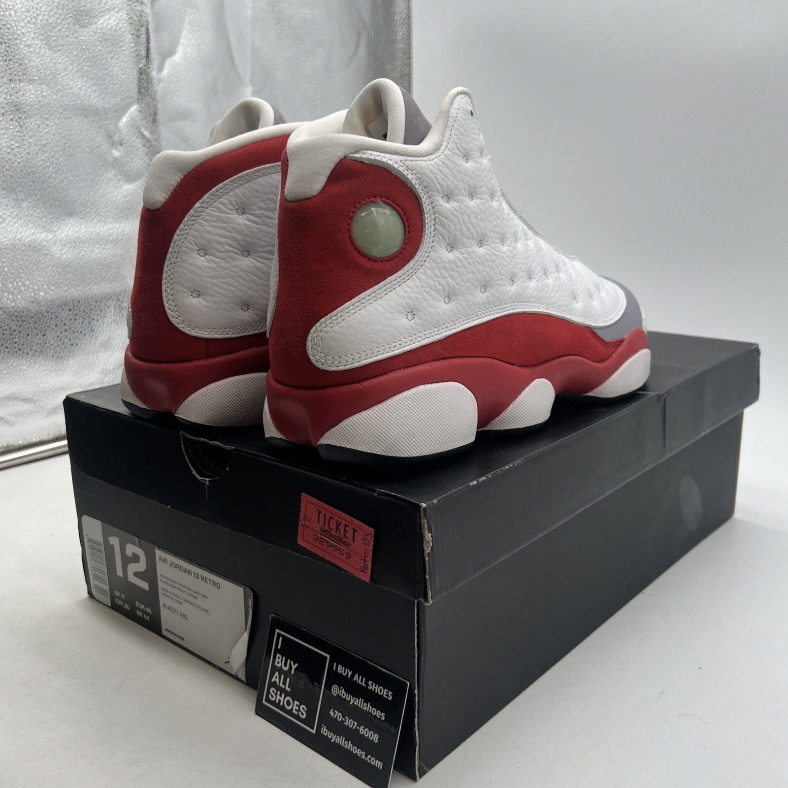 Size 12 - Air Jordan 13 Retro 2014 Grey Toe (414571-126)
