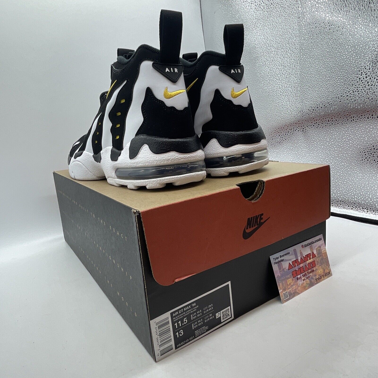 Size 11.5 -  Air Dt Max ‘96 Black White 2024 Yellow Suede Leather  (HM8249-001)