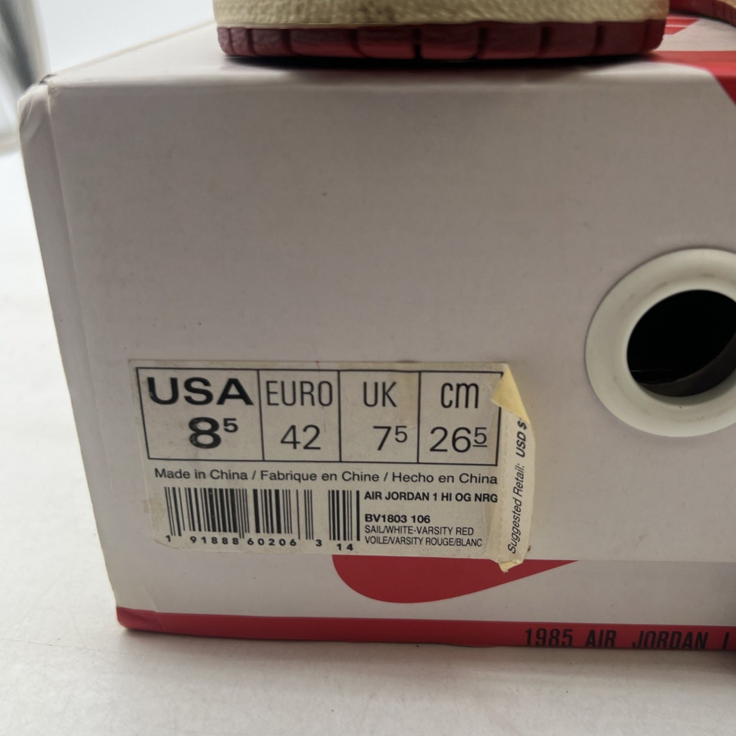 Size 8.5 - Air Jordan 1 Retro High OG Nigel Sylvester 2018 (BV1803-106)