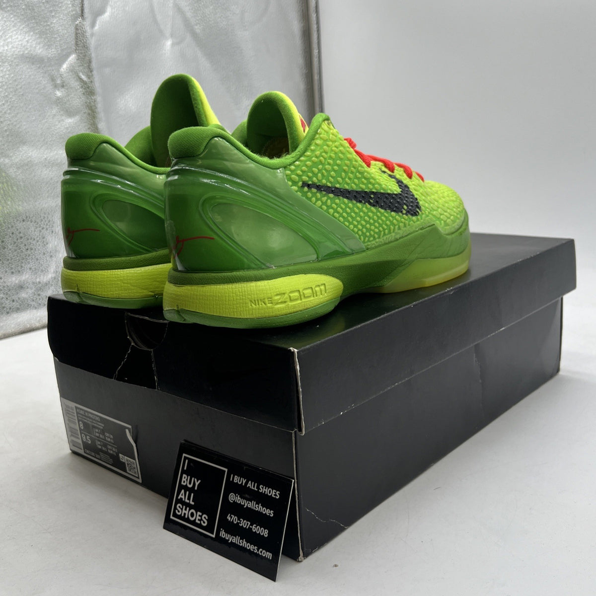 Size 8 - Nike Zoom Kobe 6 Protro Low Grinch (CW2190-300)