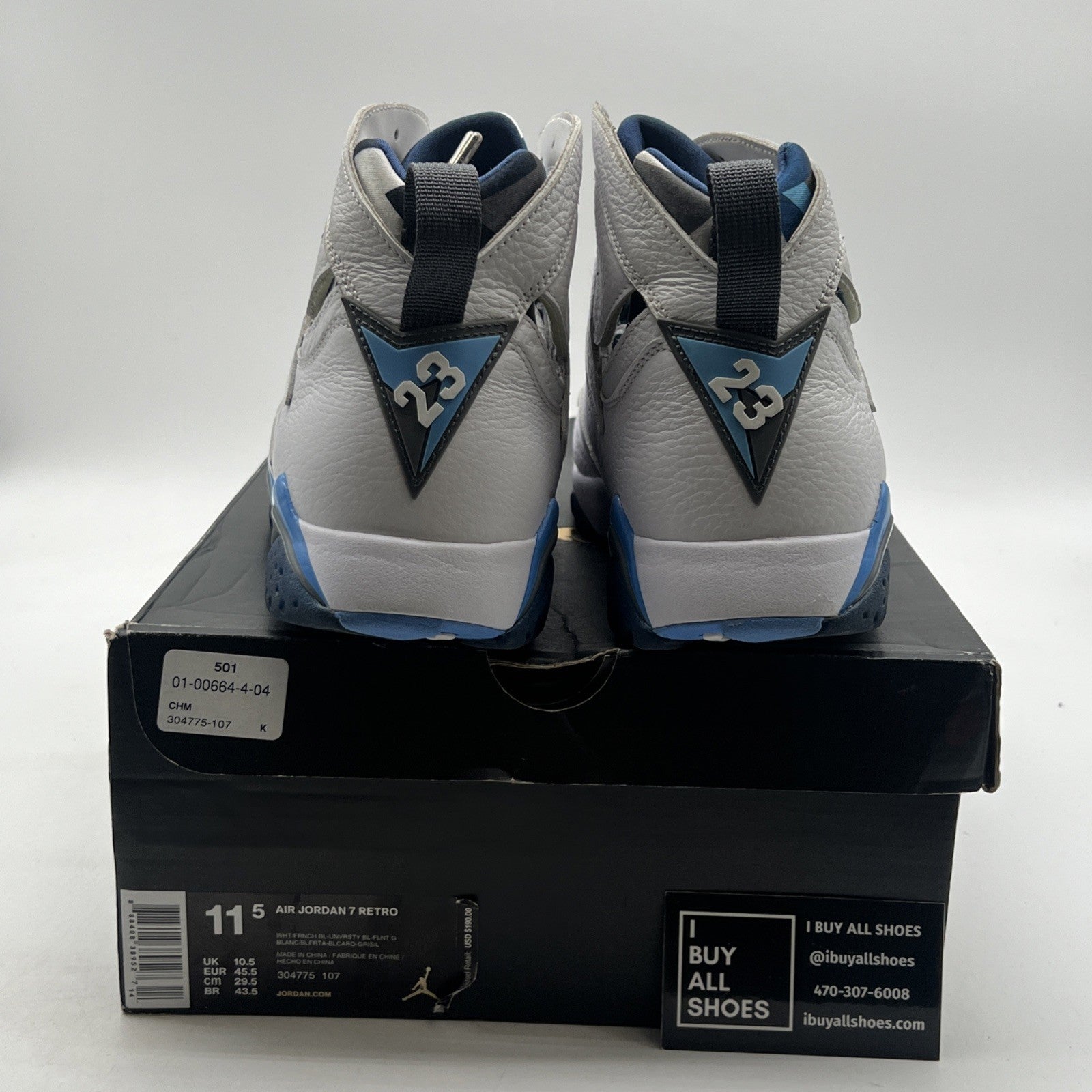 Size 11.5 - Air Jordan 7 Retro 2015 French Blue (304775-107)