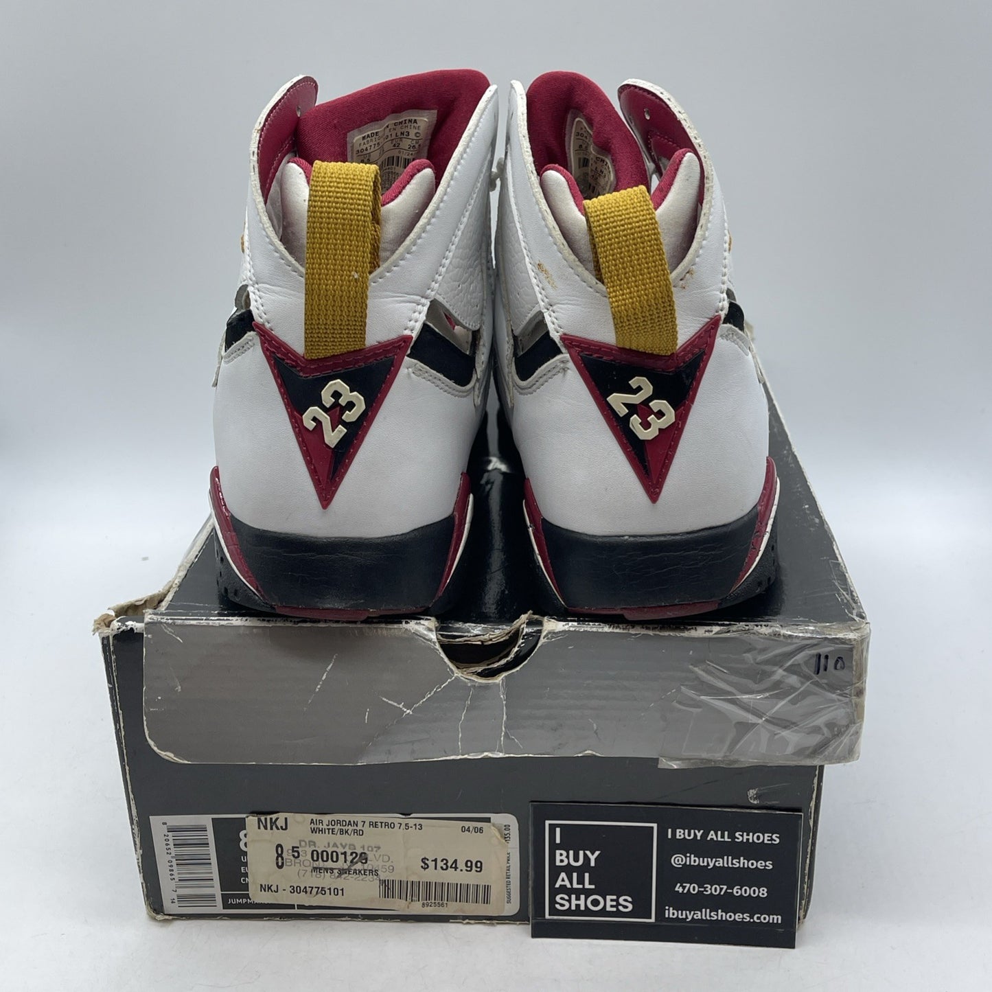 Size 8.5 - Air Jordan 7 Retro 2006 Cardinal (304775-101)