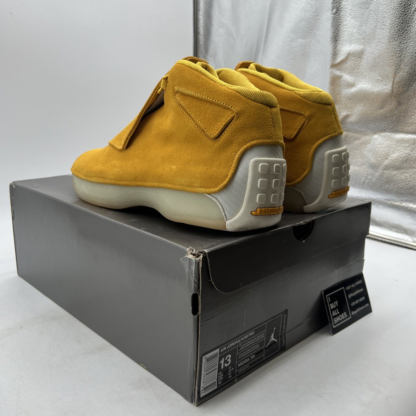 Size 13 - Air Jordan 18 Retro Yellow Suede (AA2494-701)