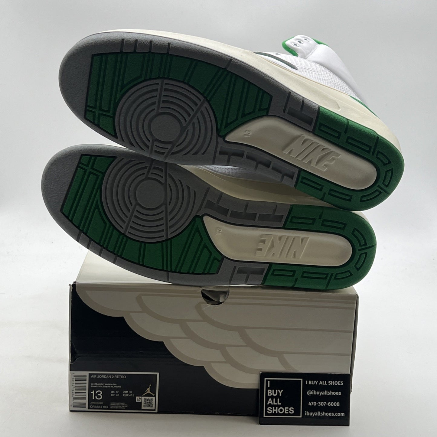 Size 13 - Air Jordan 2 Retro Lucky Green (DR8884-103)