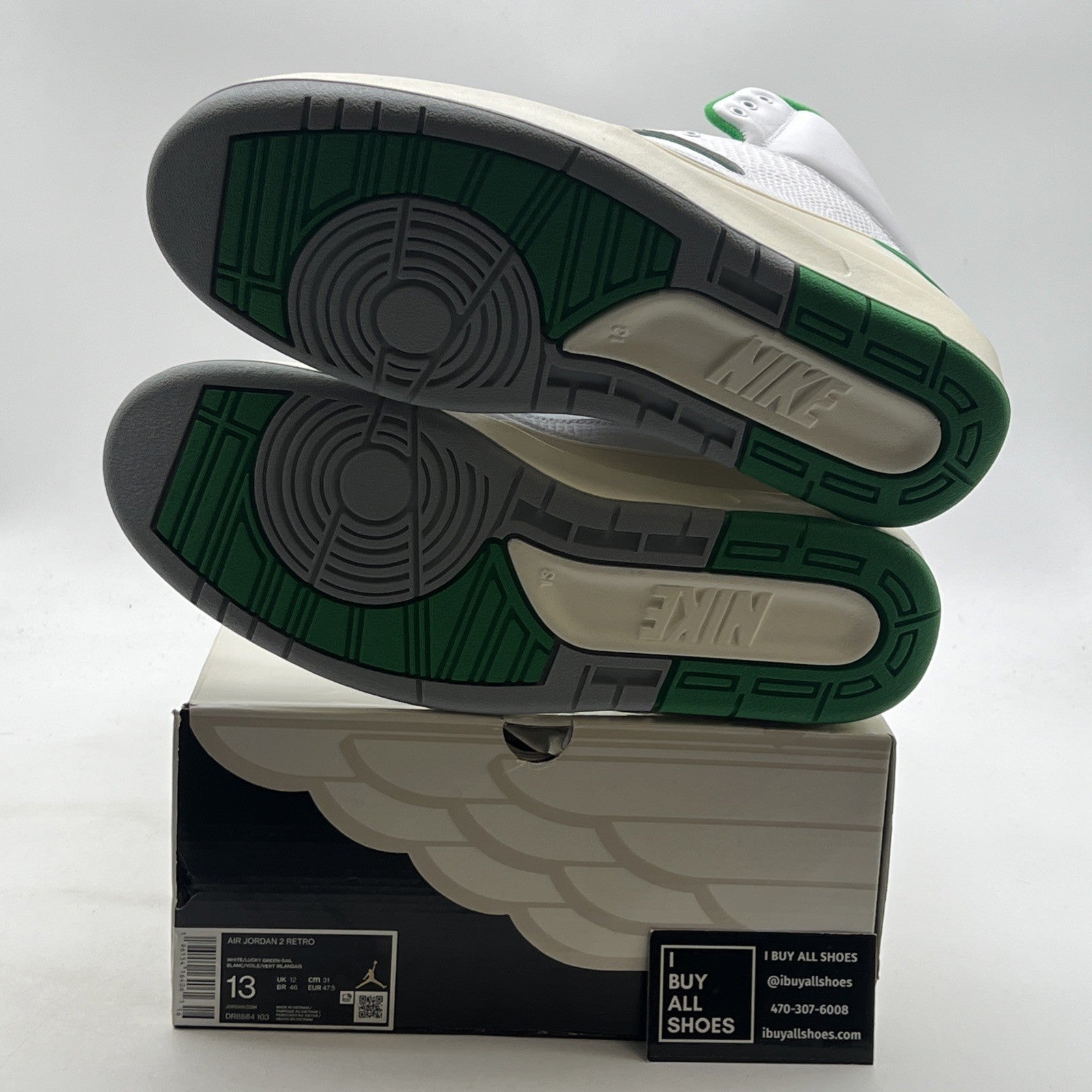 Size 13 - Air Jordan 2 Retro Lucky Green (DR8884-103)