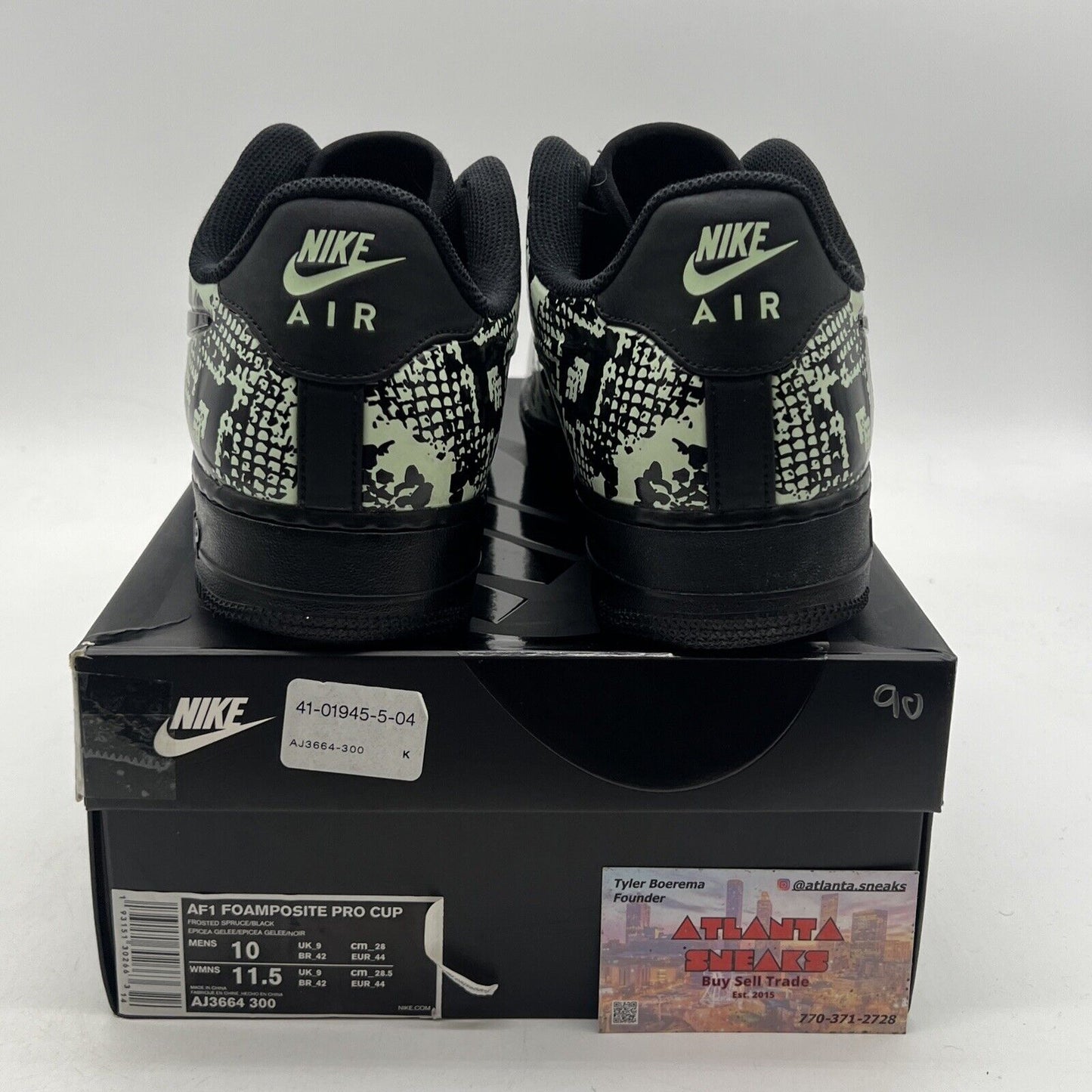 Size 10 - Nike Air Force 1 Foamposite Pro Cup Glow Snakeskin (AJ3664-300)