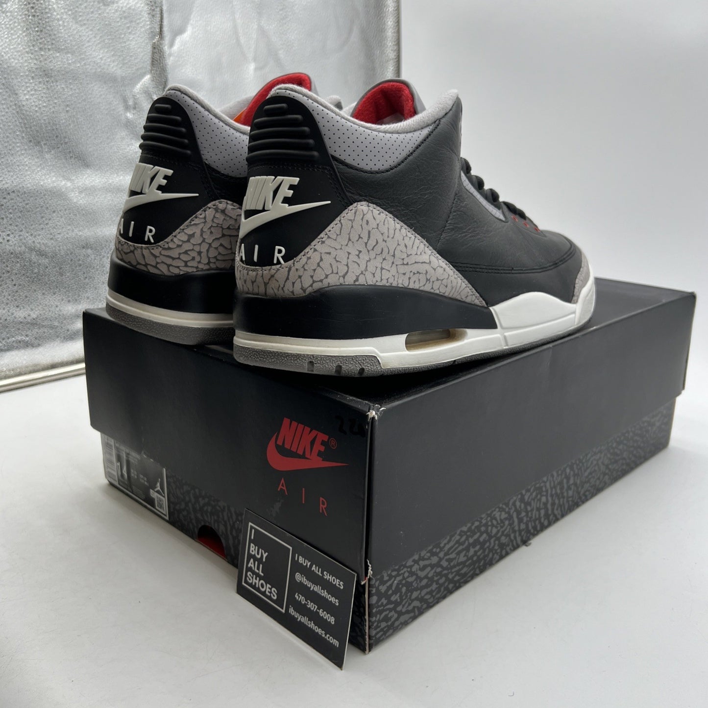 Size 14 - Air Jordan 3 Retro OG 2024 Black Cement (DN3707-010)