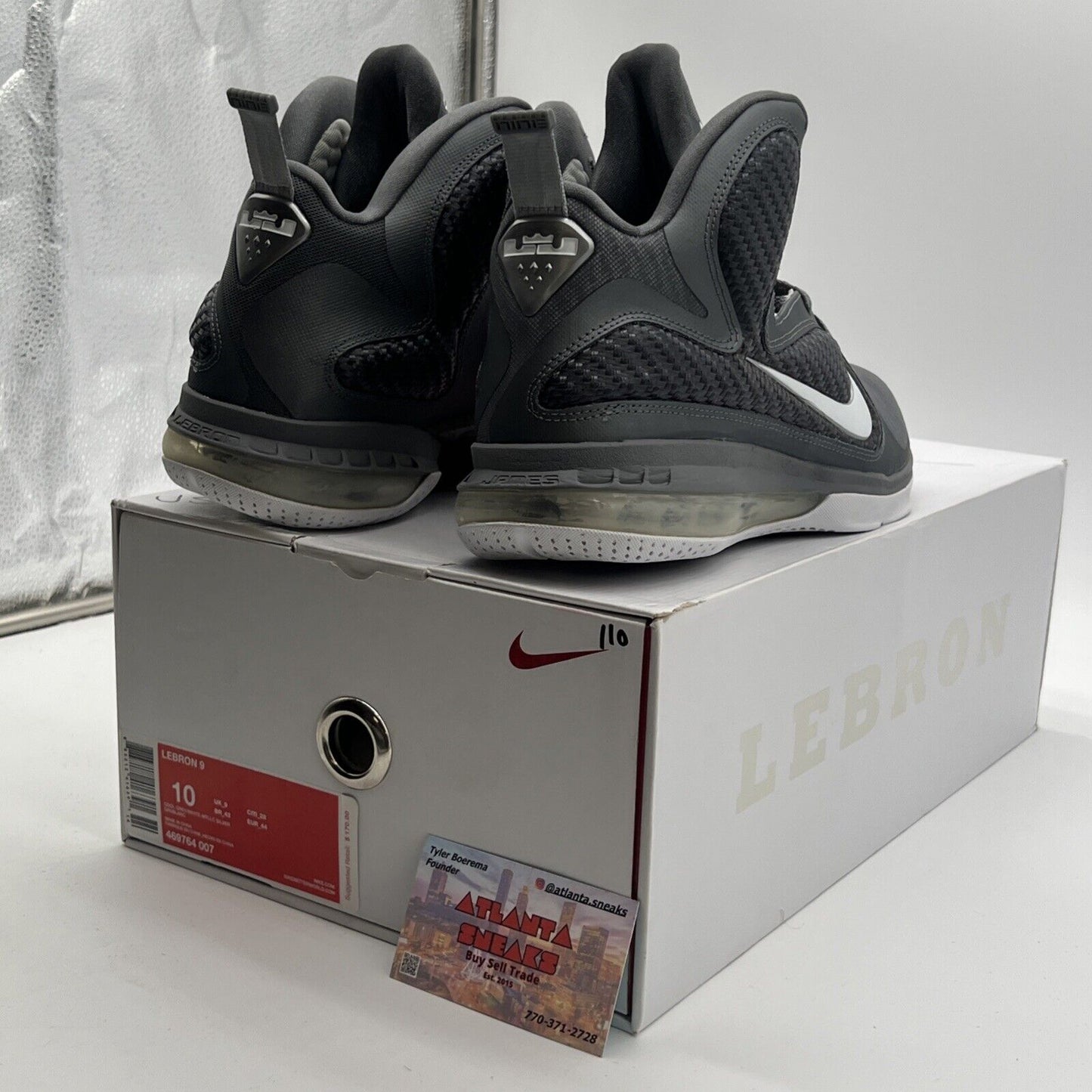 Size 10 - Nike LeBron 9 Cool Grey (469764-007)