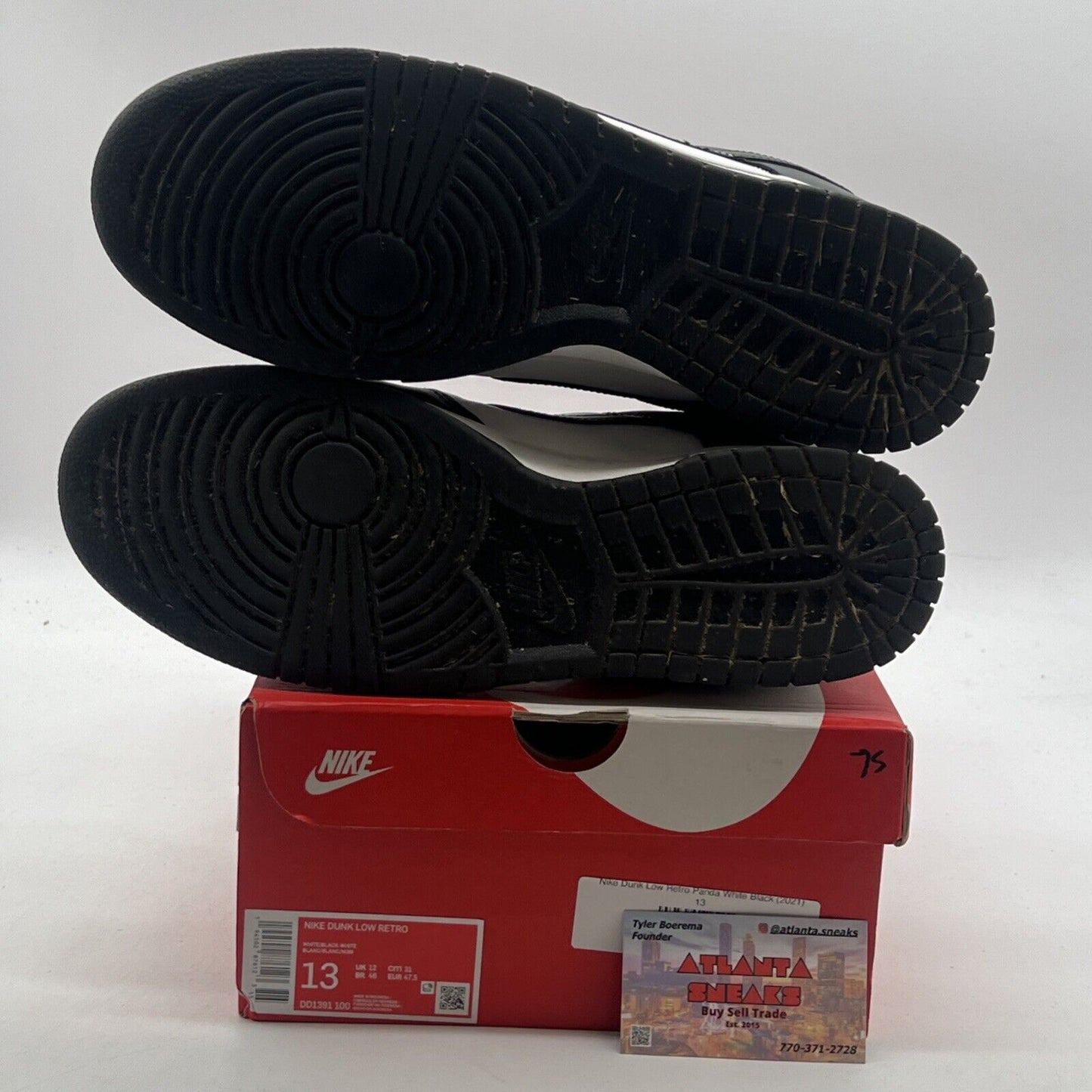 Size 13 - Nike Dunk Low Black White (DD1391-100)