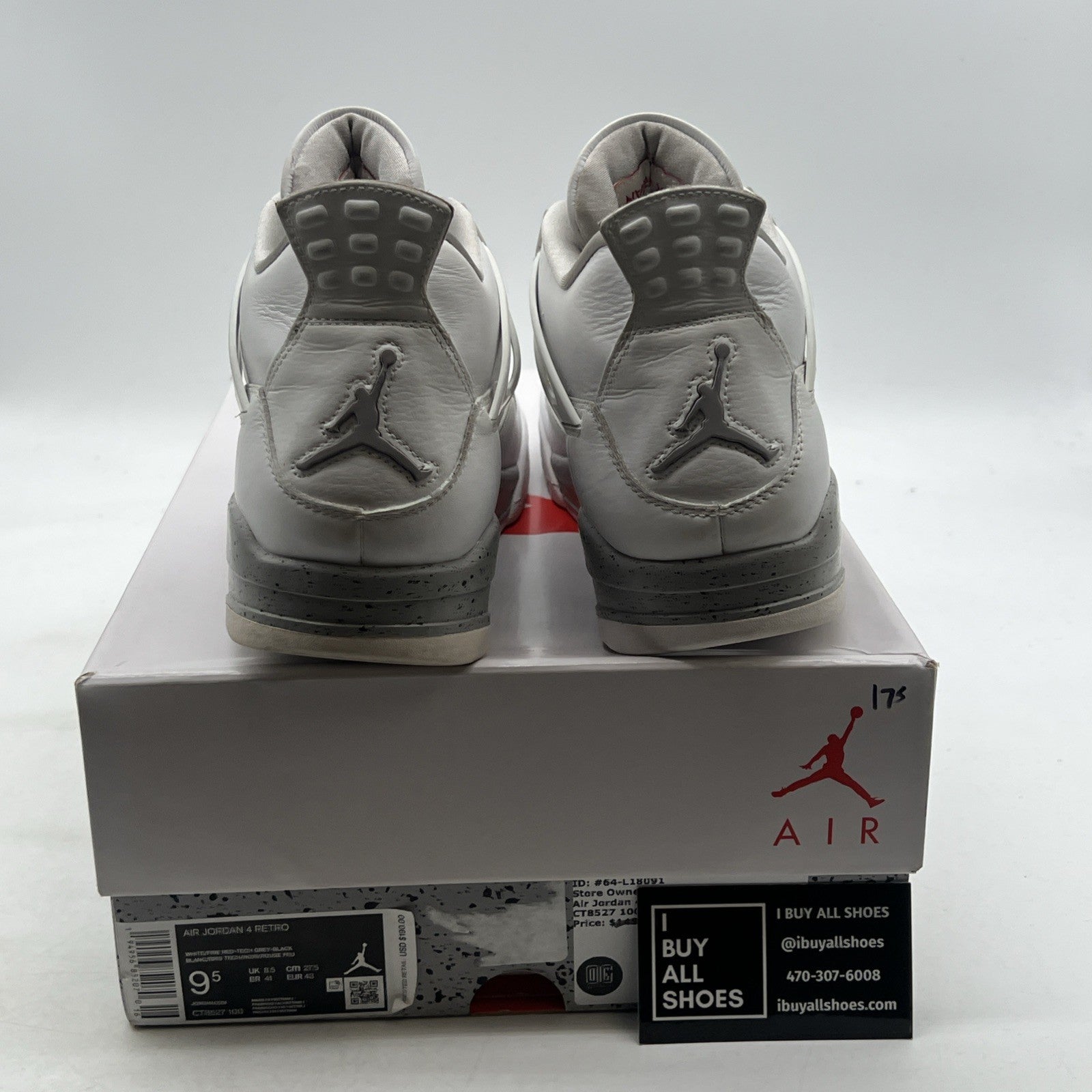 Size 9.5 - Air Jordan 4 Retro Mid White Oreo (CT8527-100)