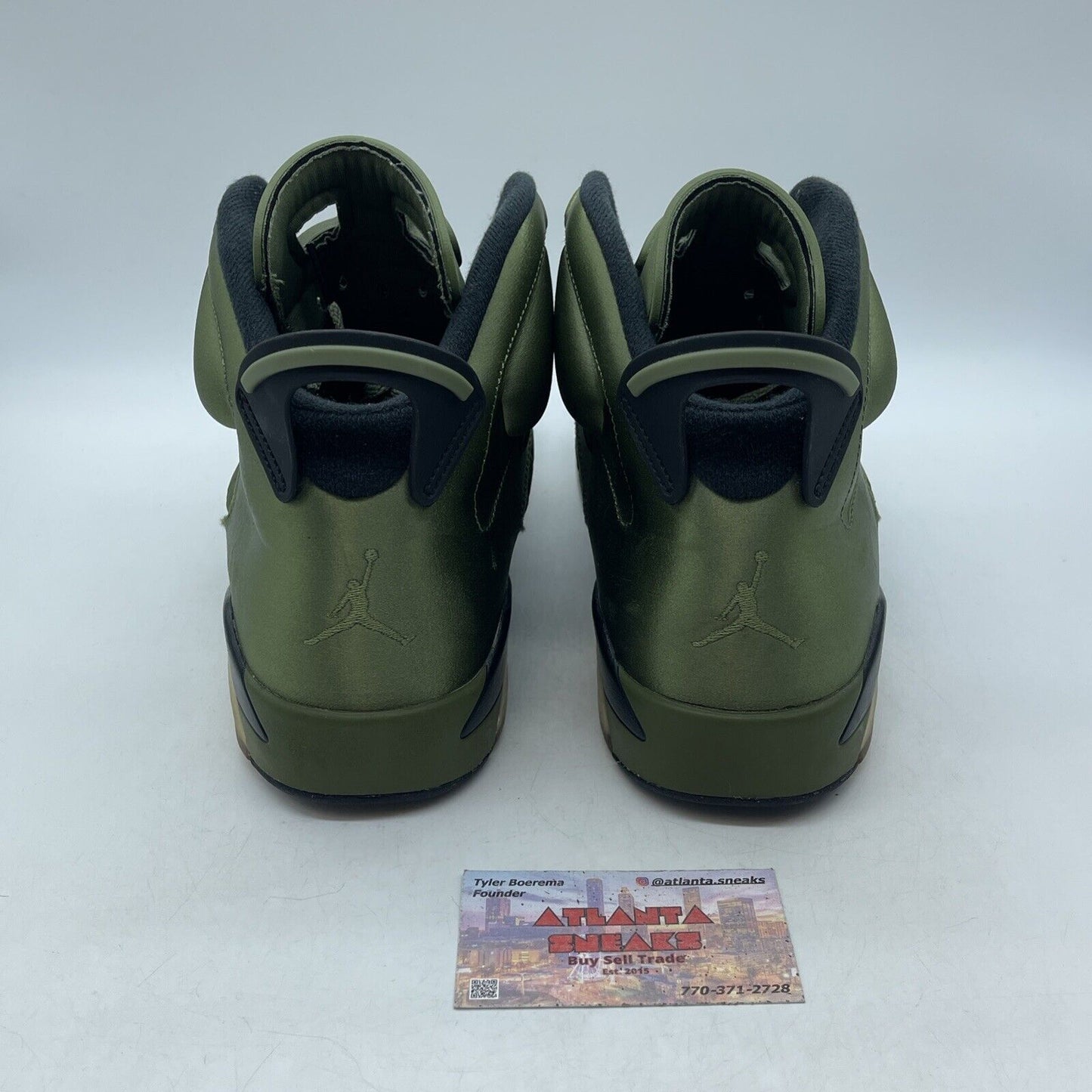 Size 11 - Air Jordan 6 Retro Pinnacle Flight Jacket Olive Green Suede AH4614-303