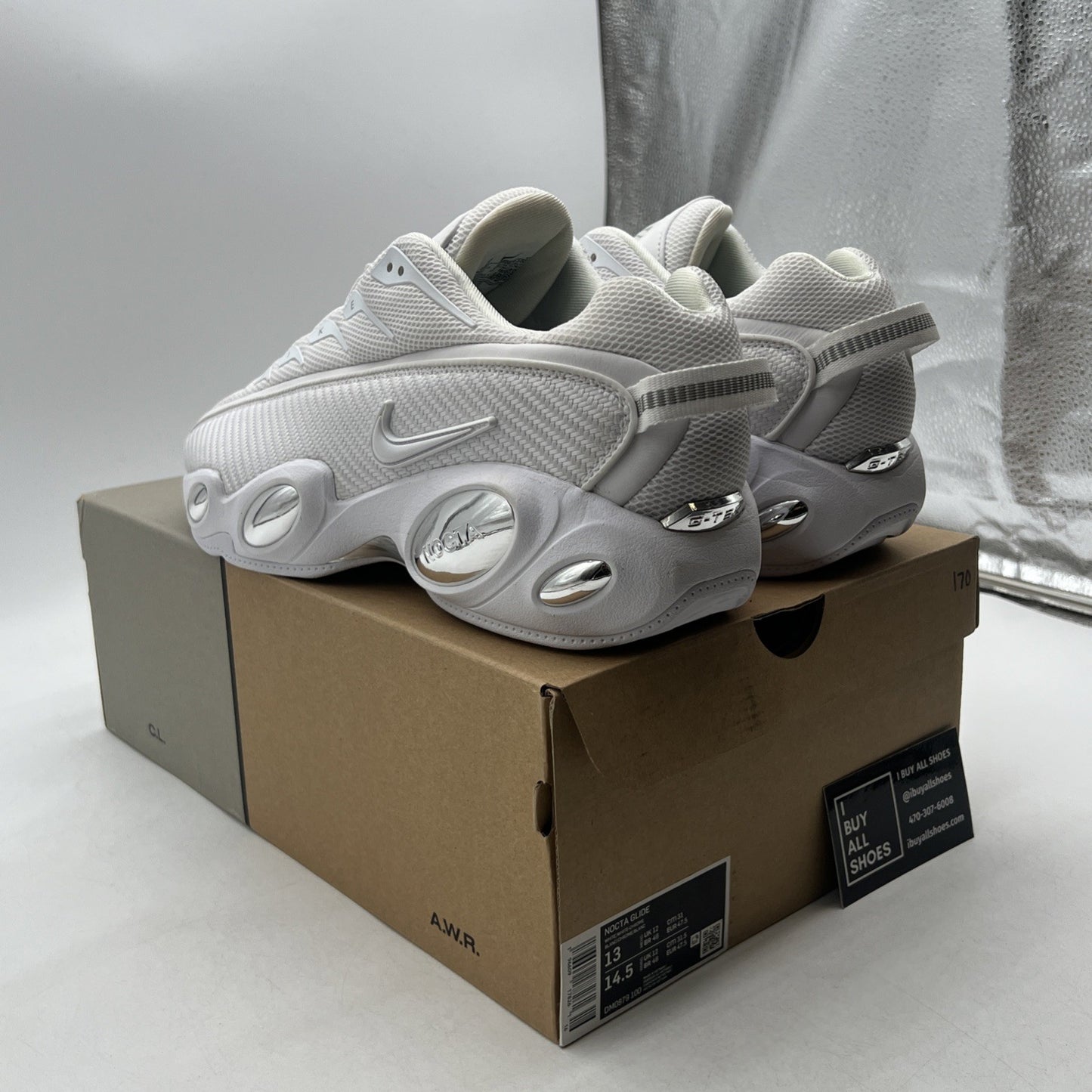 Size 13 - Nike NOCTA x Glide Triple White (DM0879-100)